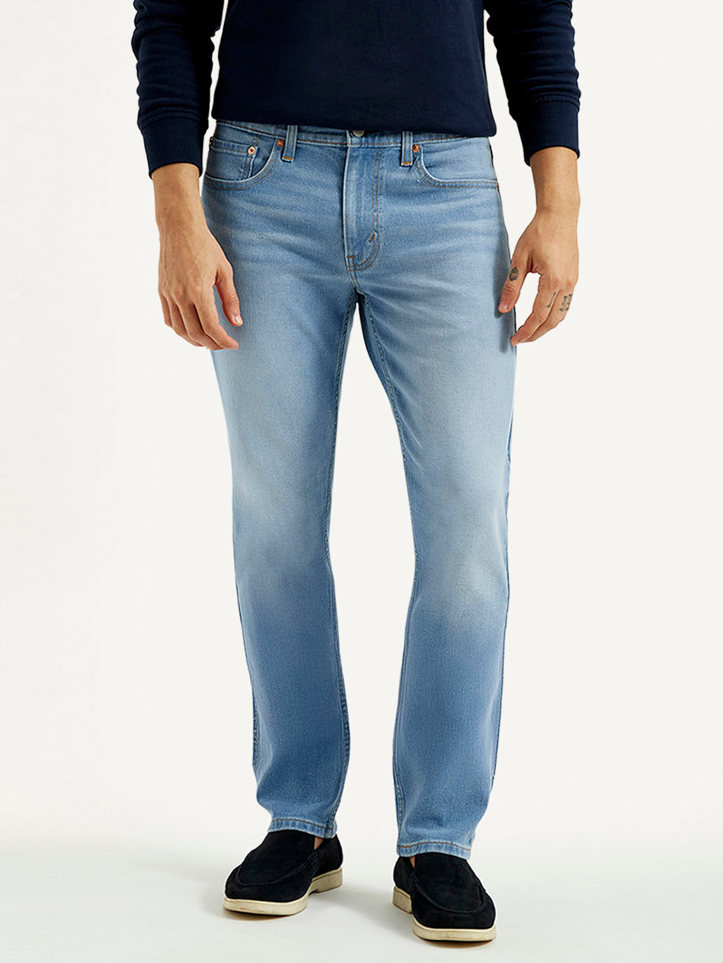 Men's 527 Med Indigo Bootcut Fit Mid Rise Jeans - Front View