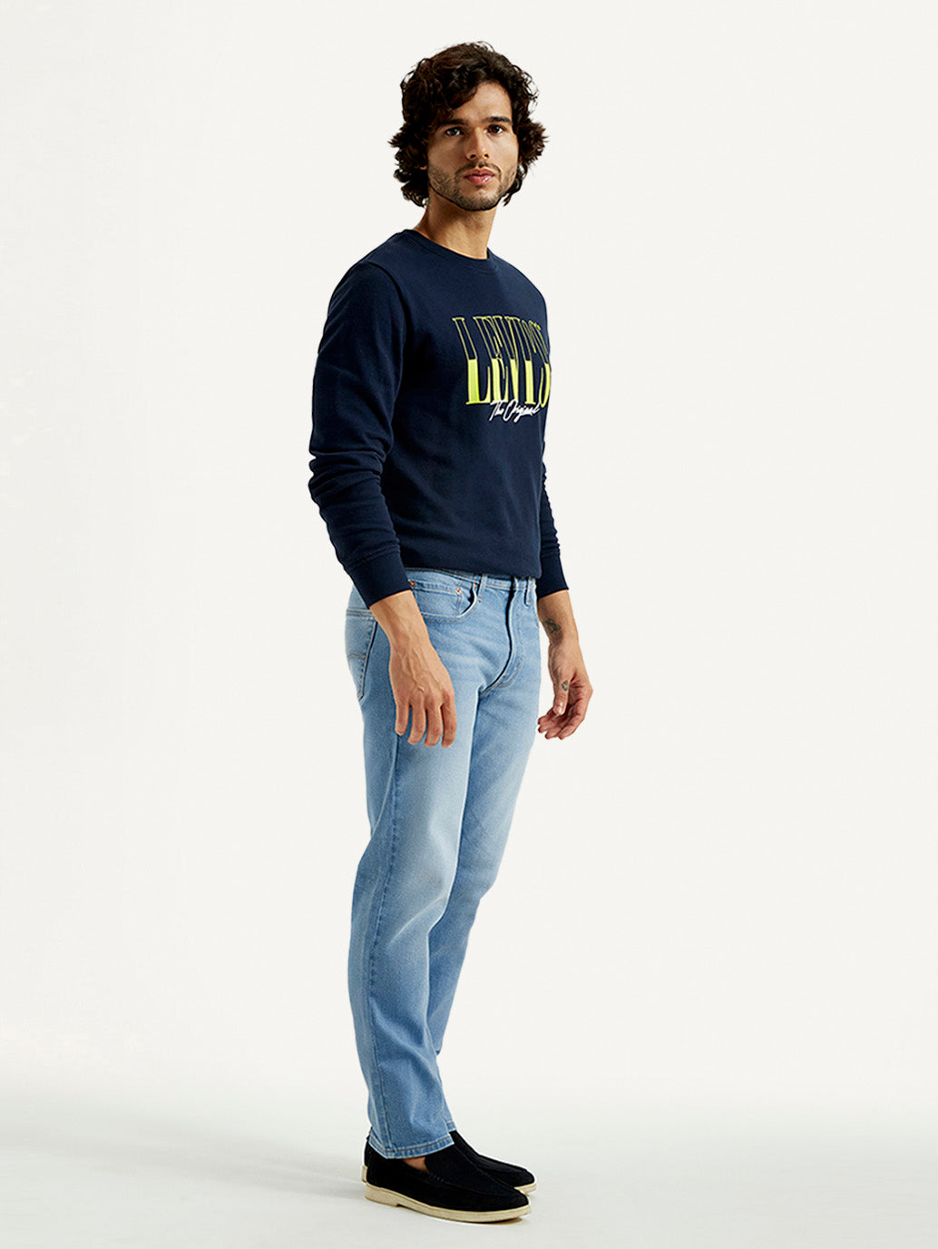 Men's 527 Med Indigo Bootcut Fit Mid Rise Jeans - Side View