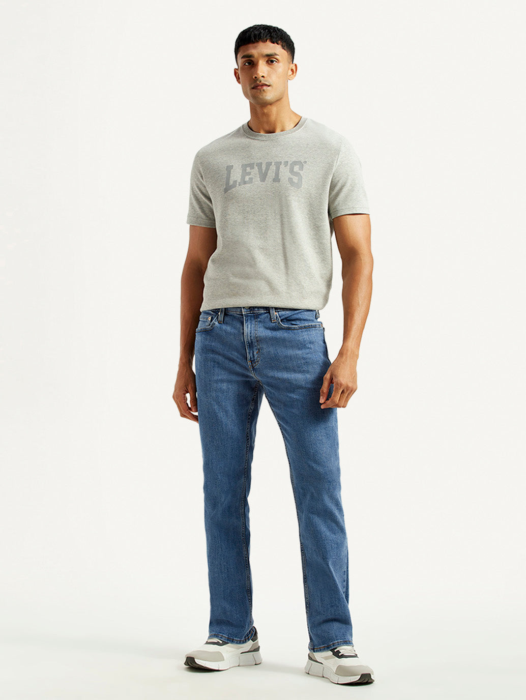 Men's 527 Med Indigo Bootcut Fit Mid Rise Jeans - Front View