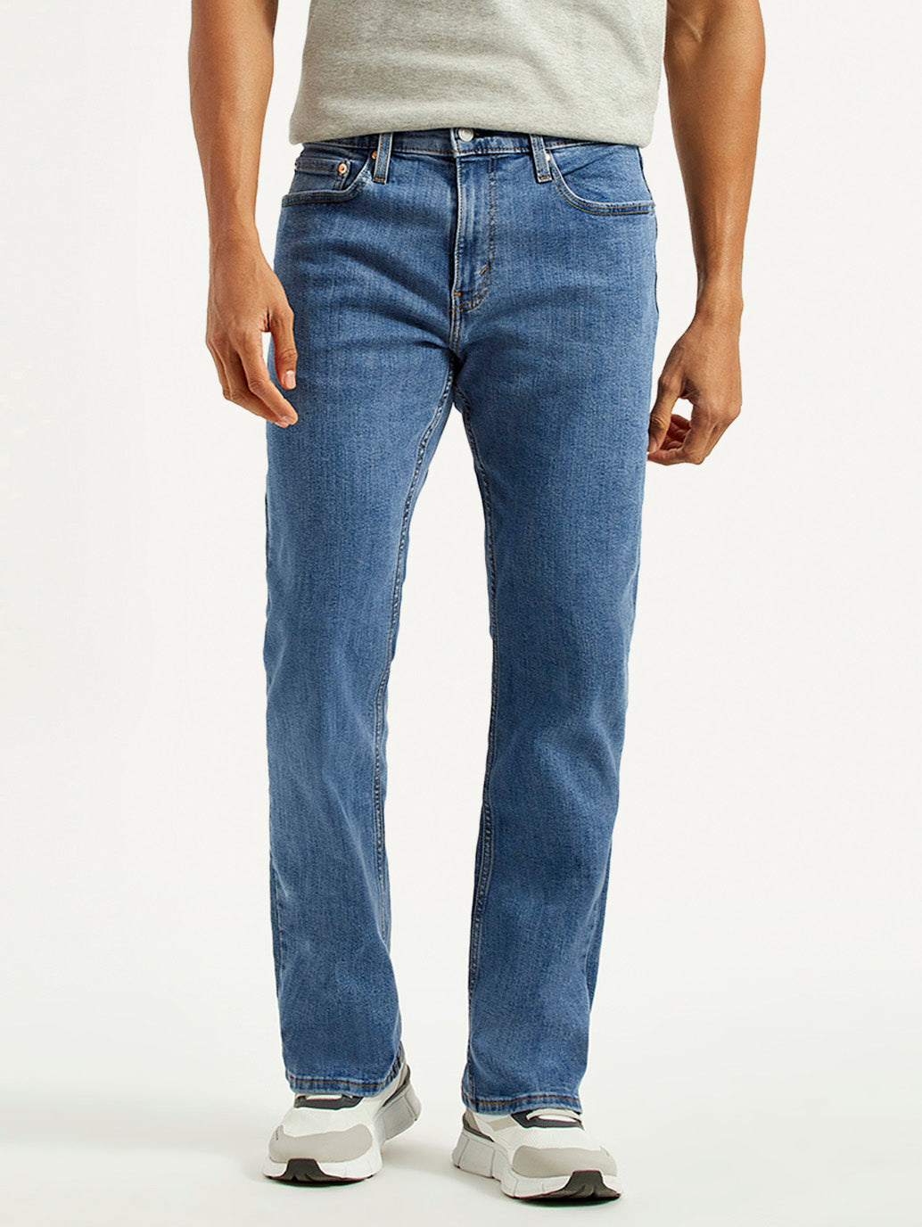 Men's 527 Med Indigo Bootcut Fit Mid Rise Jeans - Front View