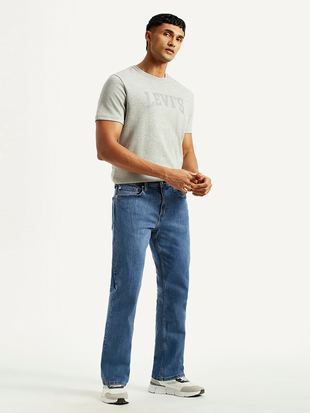 Men's 527 Med Indigo Bootcut Fit Mid Rise Jeans - Side View