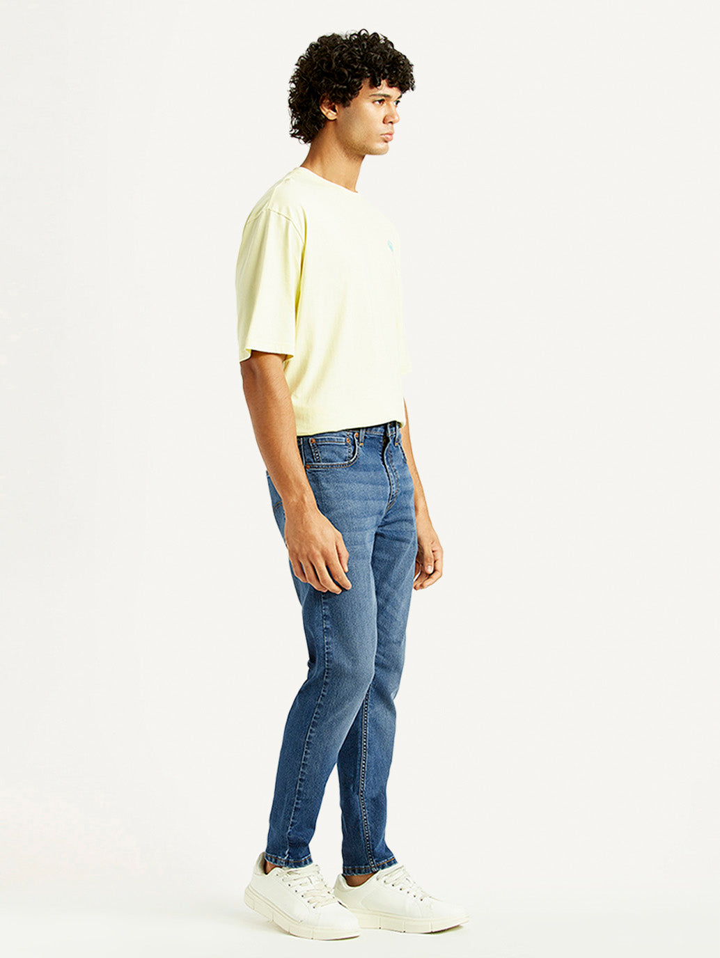 Men's 527 Mid Indigo Bootcut Fit Mid Rise Jeans - Side View