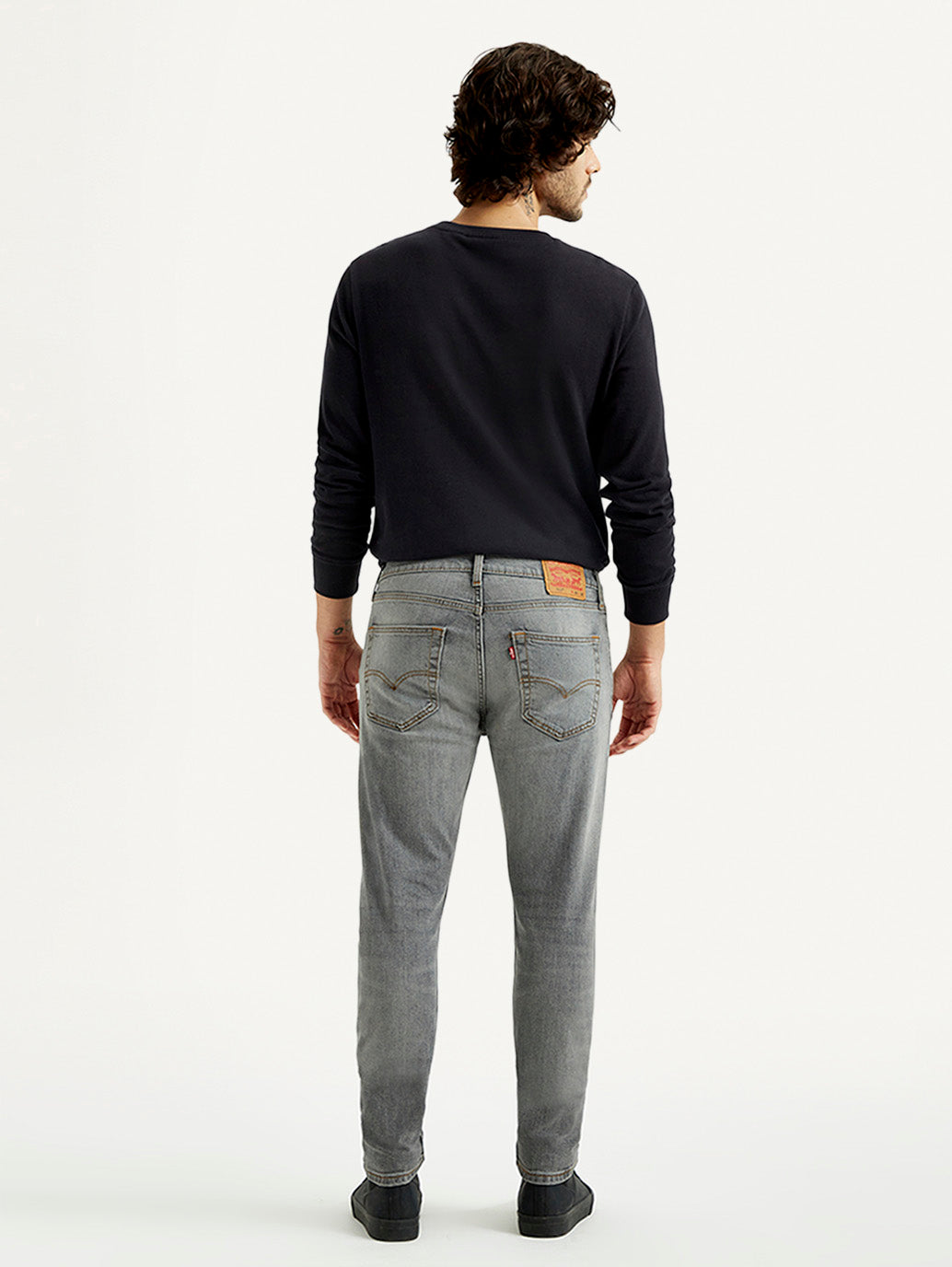 Men's 527 Light Grey Bootcut Fit Mid Rise Jeans - Back View