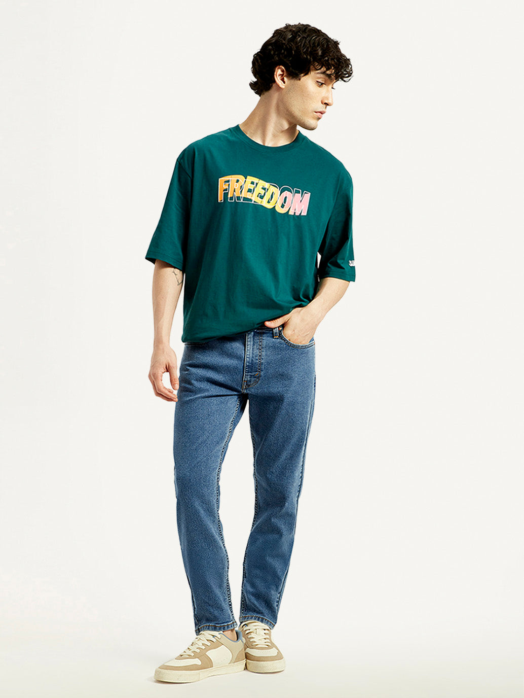 Men's 527 Mid Indigo Bootcut Fit Mid Rise Jeans - Styleshot View