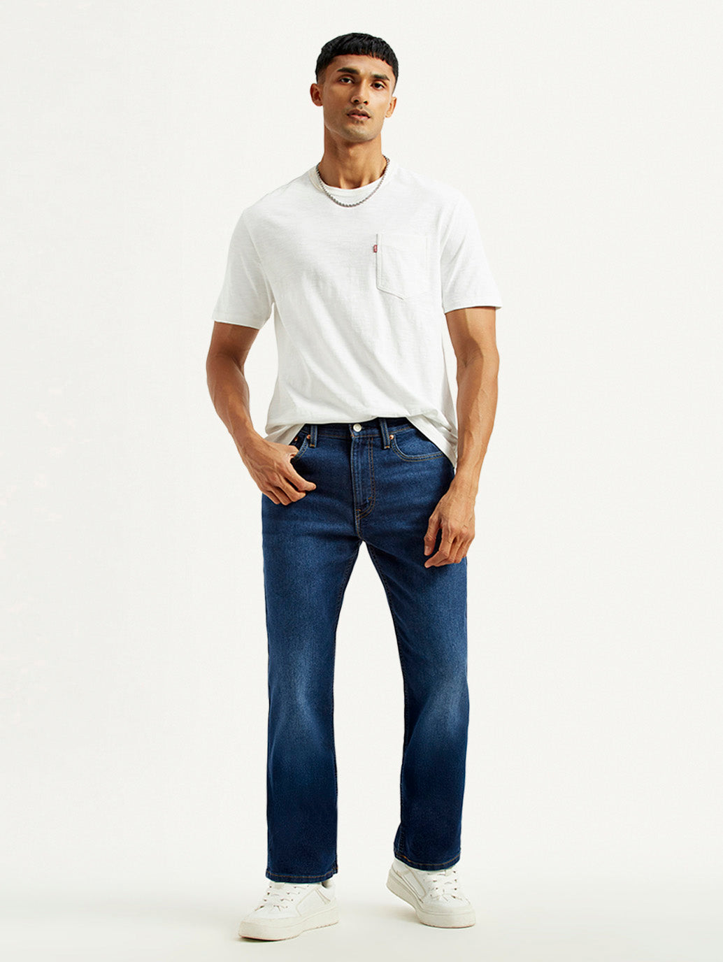 Men's 527 Indigo Slim Bootcut Fit Mid Rise Jeans - Styleshot View