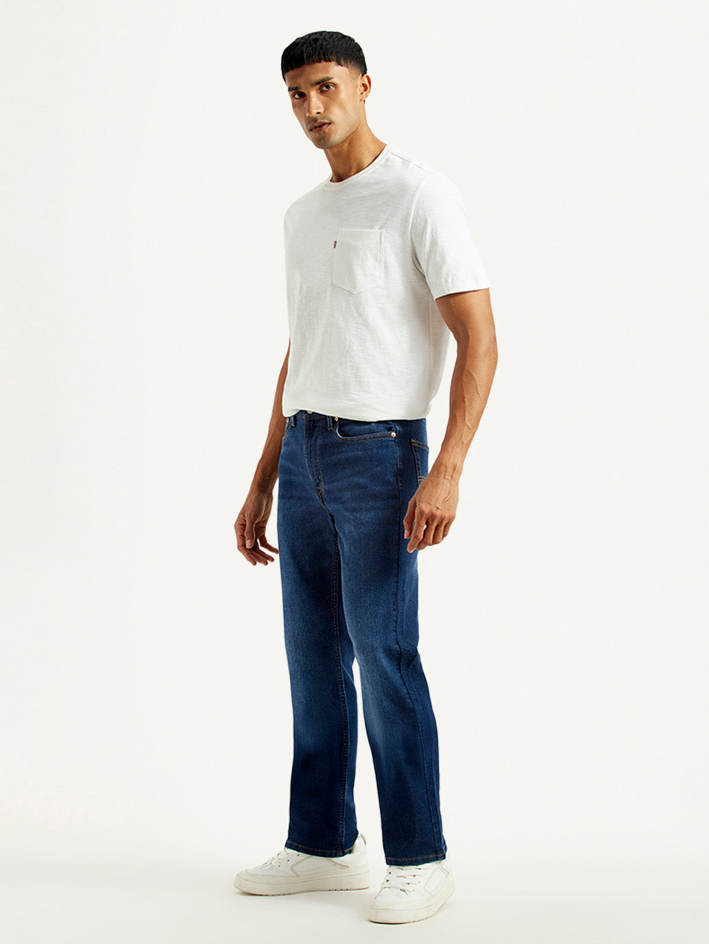 Men's 527 Indigo Slim Bootcut Fit Mid Rise Jeans - Side View
