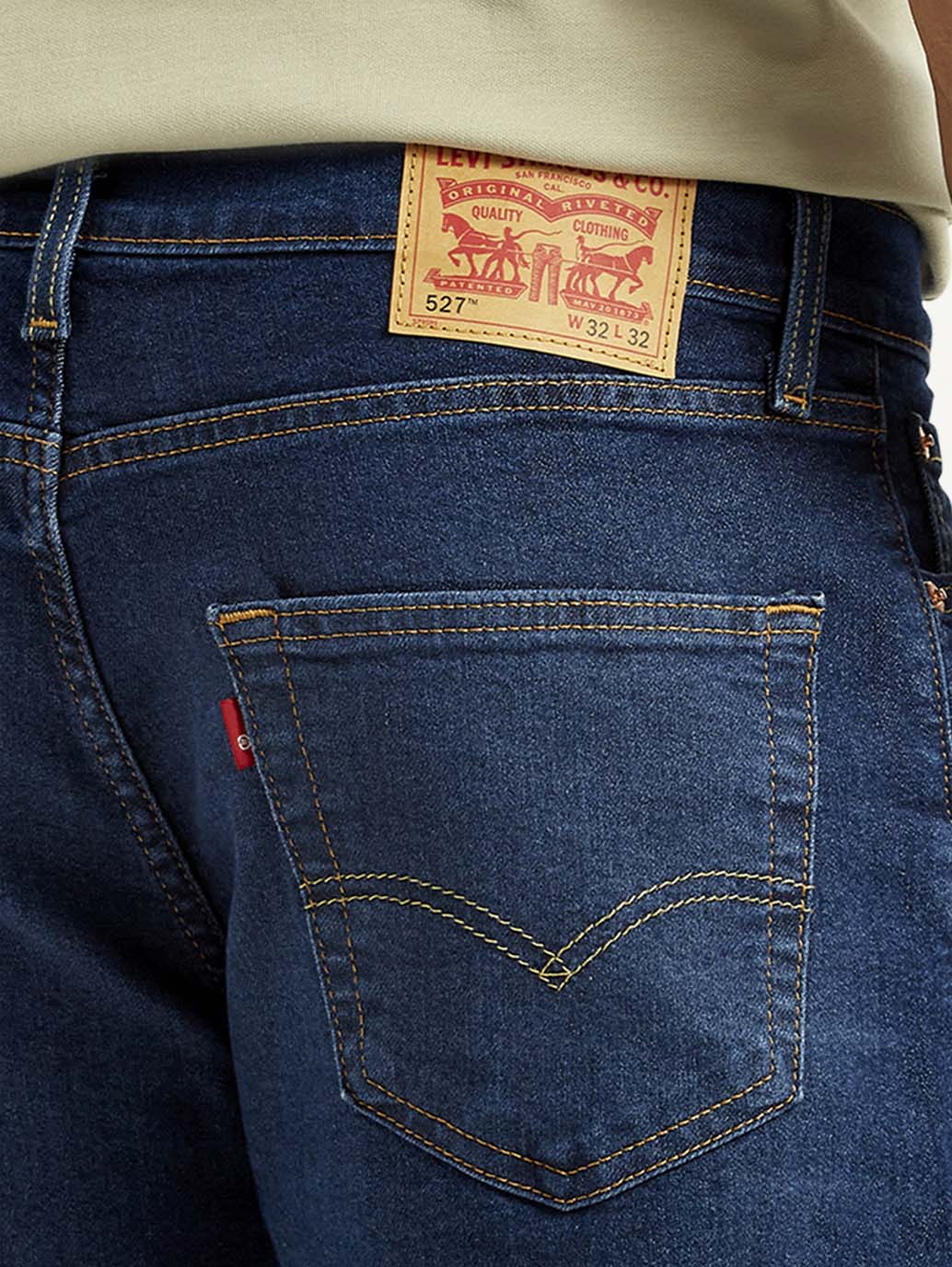 Men's 527 Indigo Slim Bootcut Fit Mid Rise Jeans - Detail View