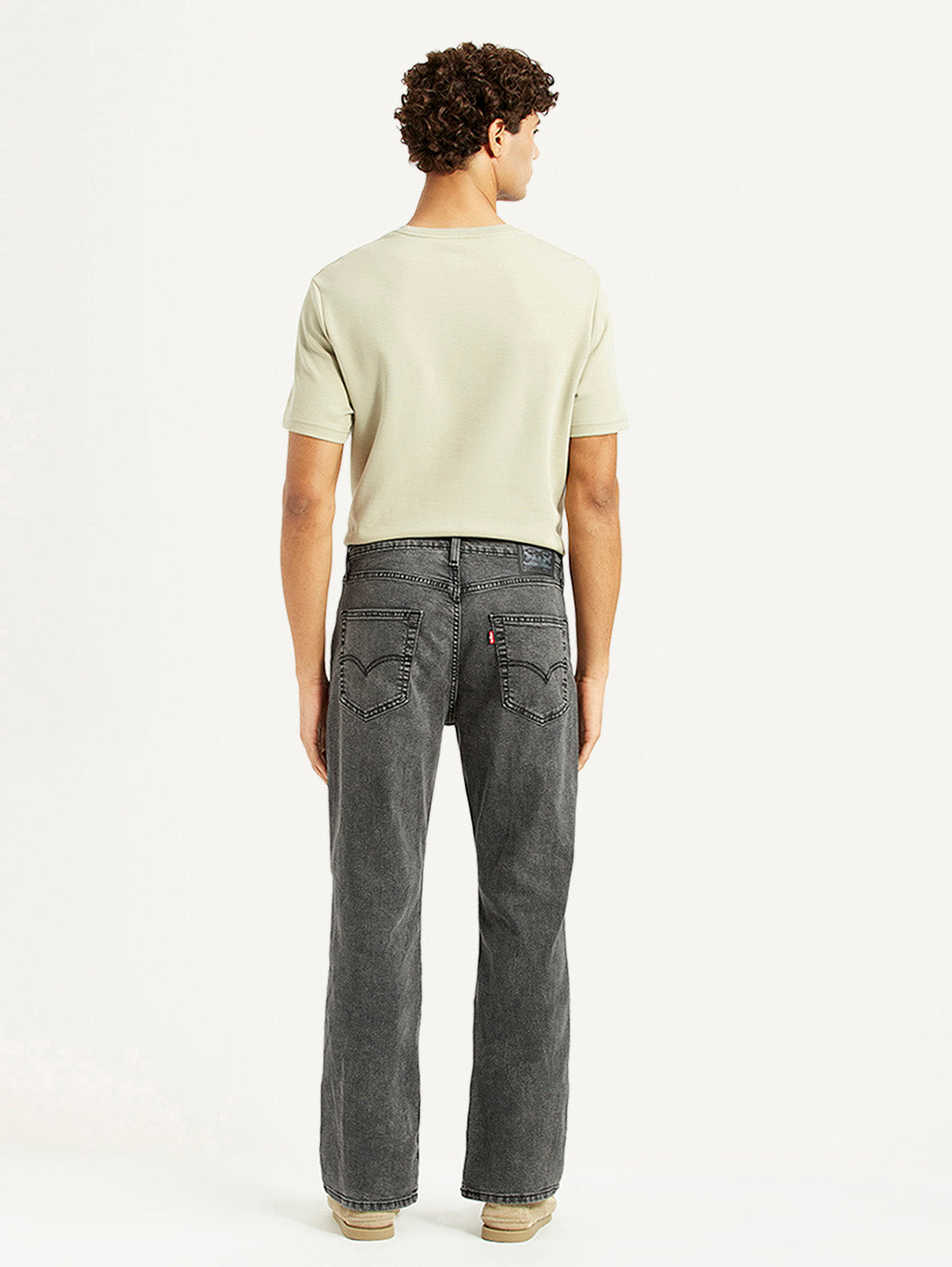 Men's 527 Grey Slim Bootcut Fit Mid Rise Jeans - Back View