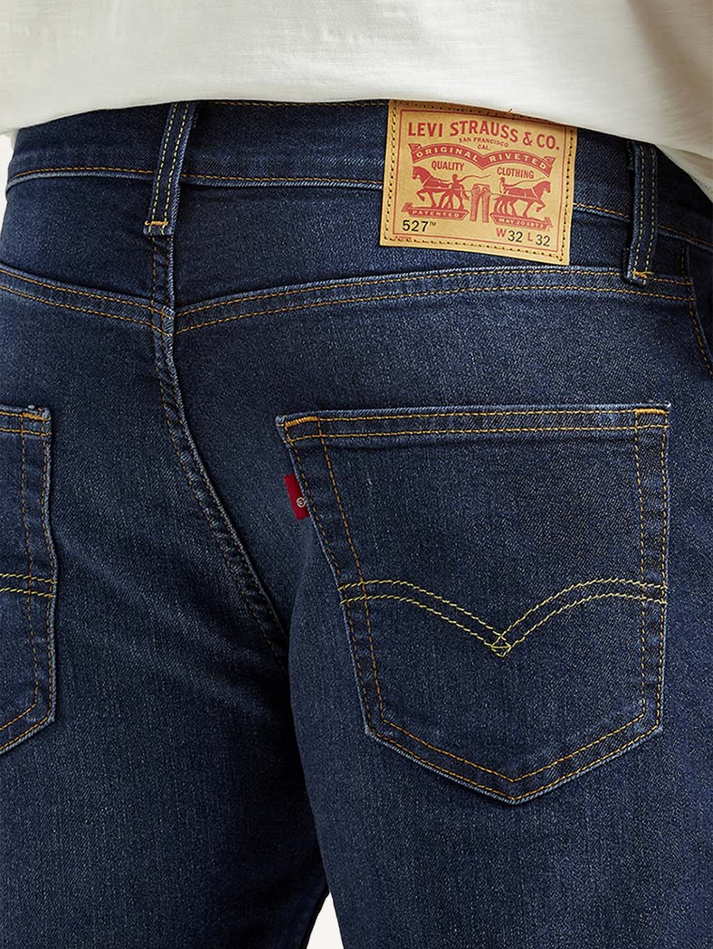 Men's 527 Indigo Slim Bootcut Fit Mid Rise Jeans - Detail View