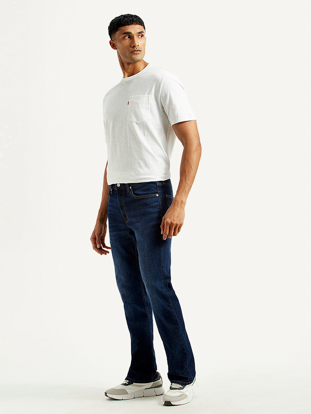 Men's 527 Indigo Slim Bootcut Fit Mid Rise Jeans - Side View