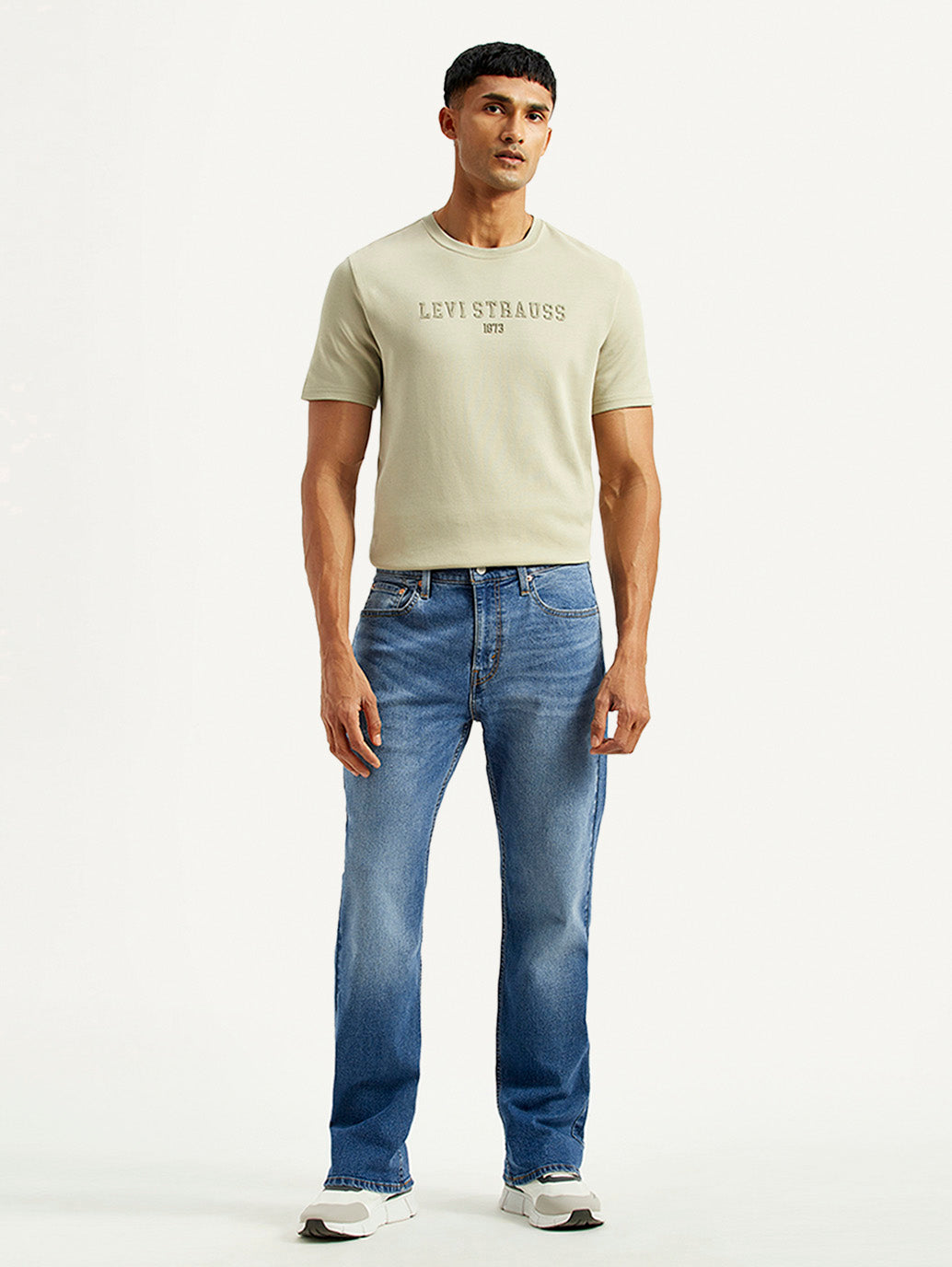 Men's 527 Indigo Slim Bootcut Fit Mid Rise Jeans - Front View