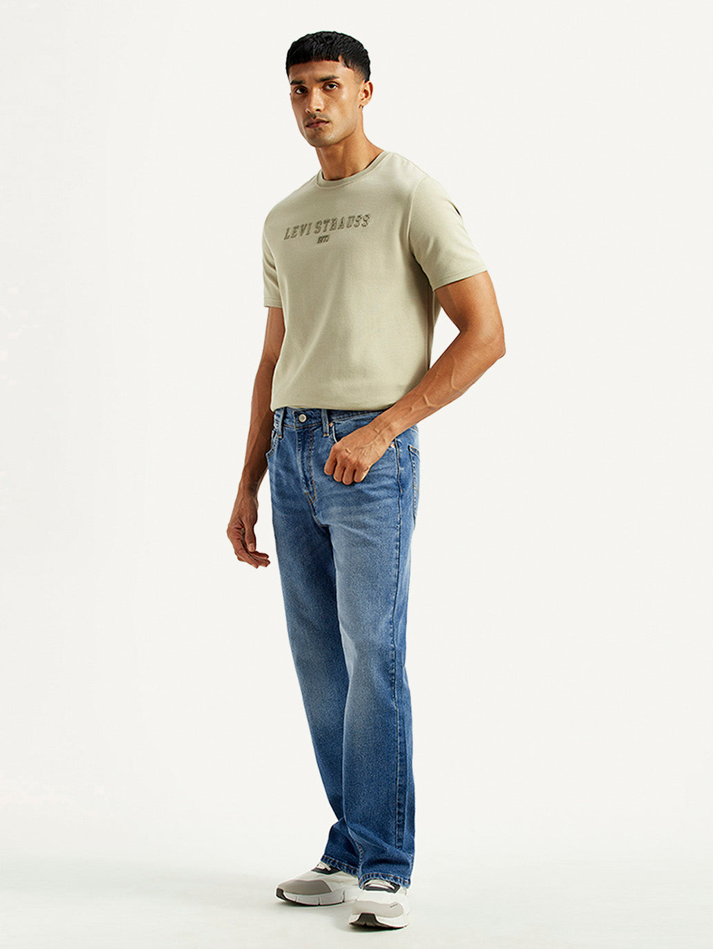 Men's 527 Indigo Slim Bootcut Fit Mid Rise Jeans - Side View