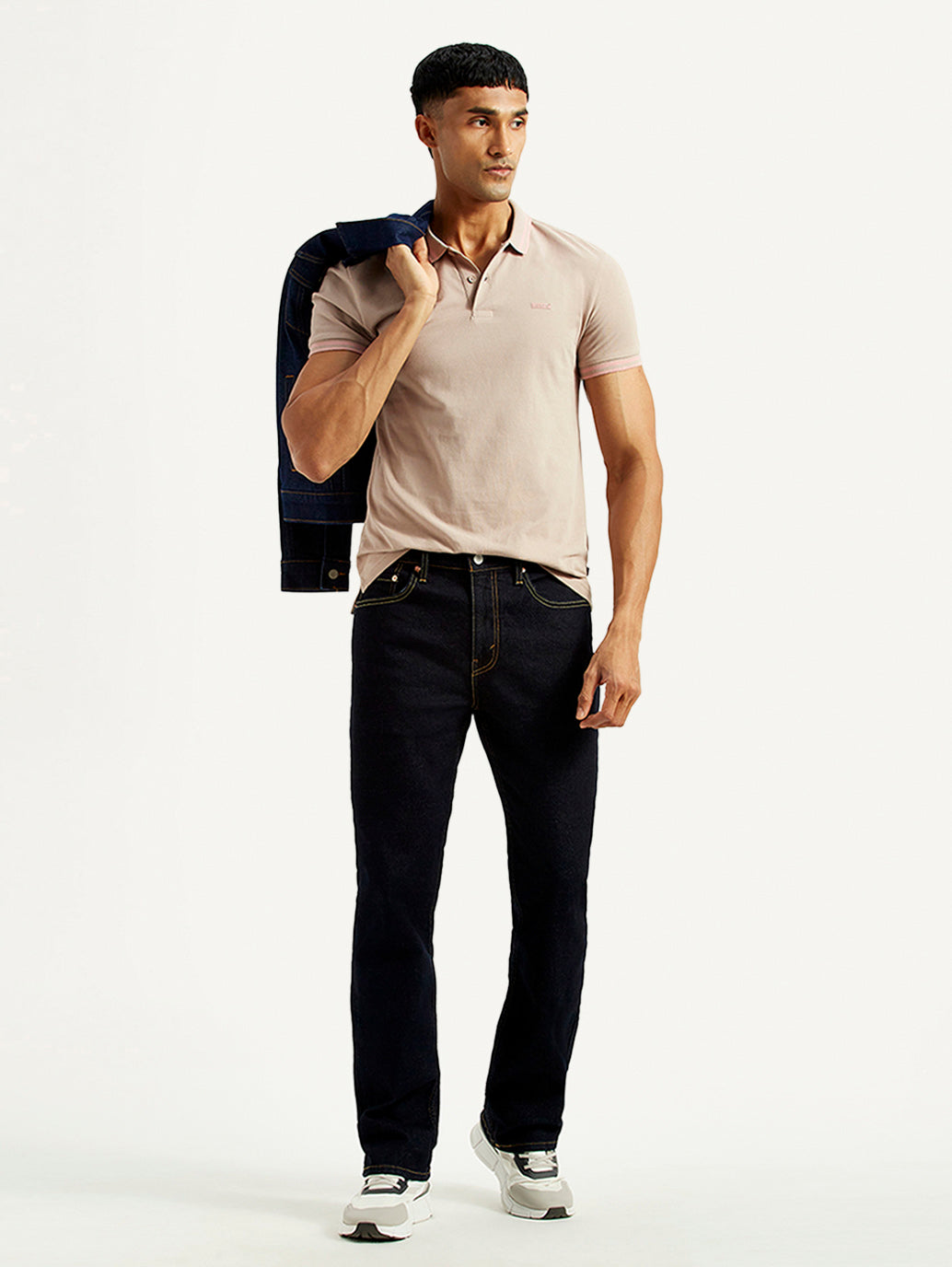 Men's 527 Navy Slim Bootcut Fit Mid Rise Jeans - Styleshot View