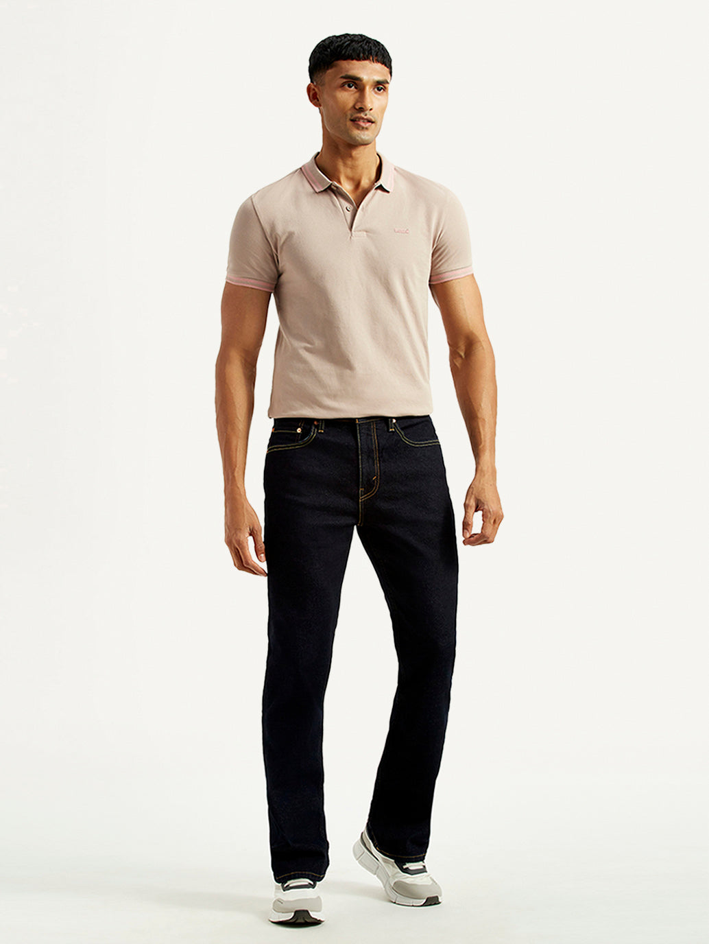 Men's 527 Navy Slim Bootcut Fit Mid Rise Jeans - Front View