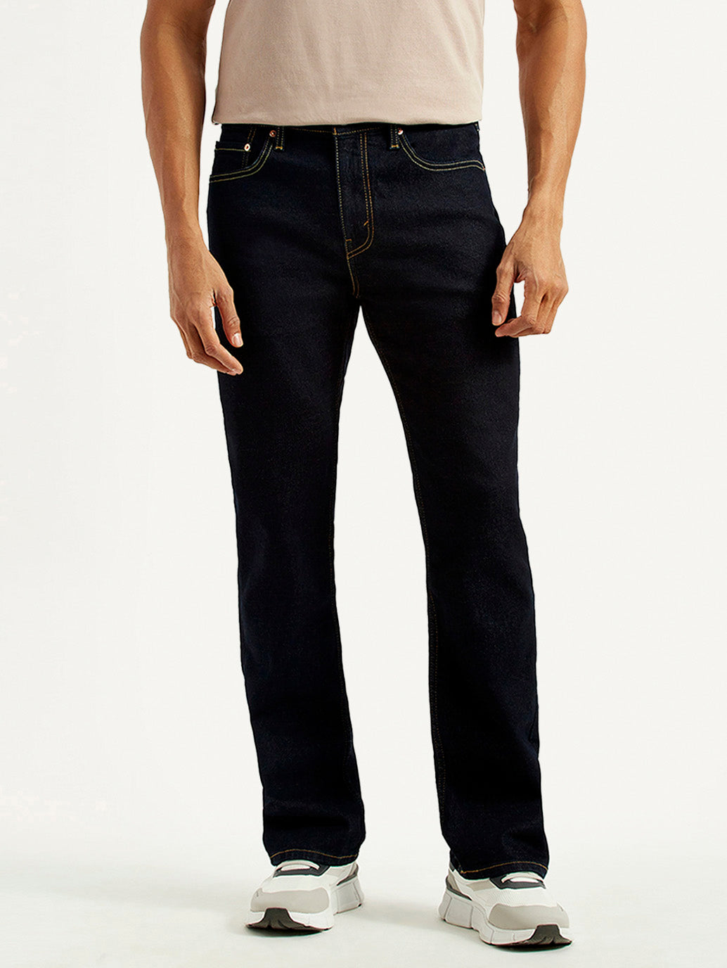Men's 527 Navy Slim Bootcut Fit Mid Rise Jeans - Front View