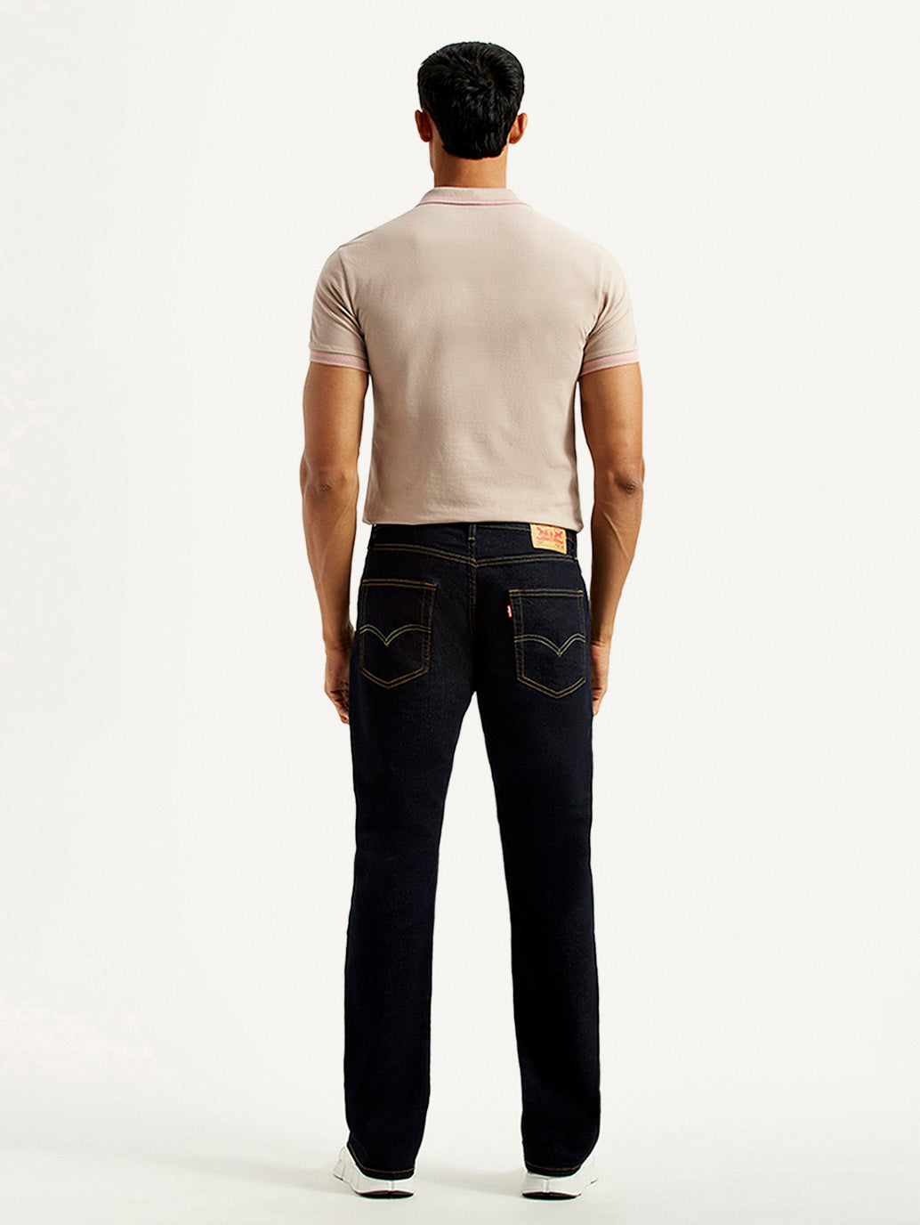 Men's 527 Navy Slim Bootcut Fit Mid Rise Jeans - Back View