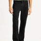 Men's 527 Black Slim Bootcut Fit Mid Rise Jeans - Front View