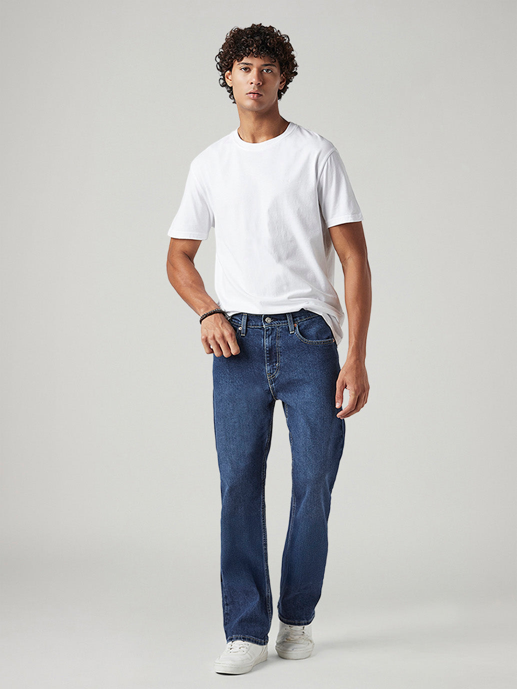 Men's 527 Blue Bootcut Fit Mid Rise Jeans - Styleshot View