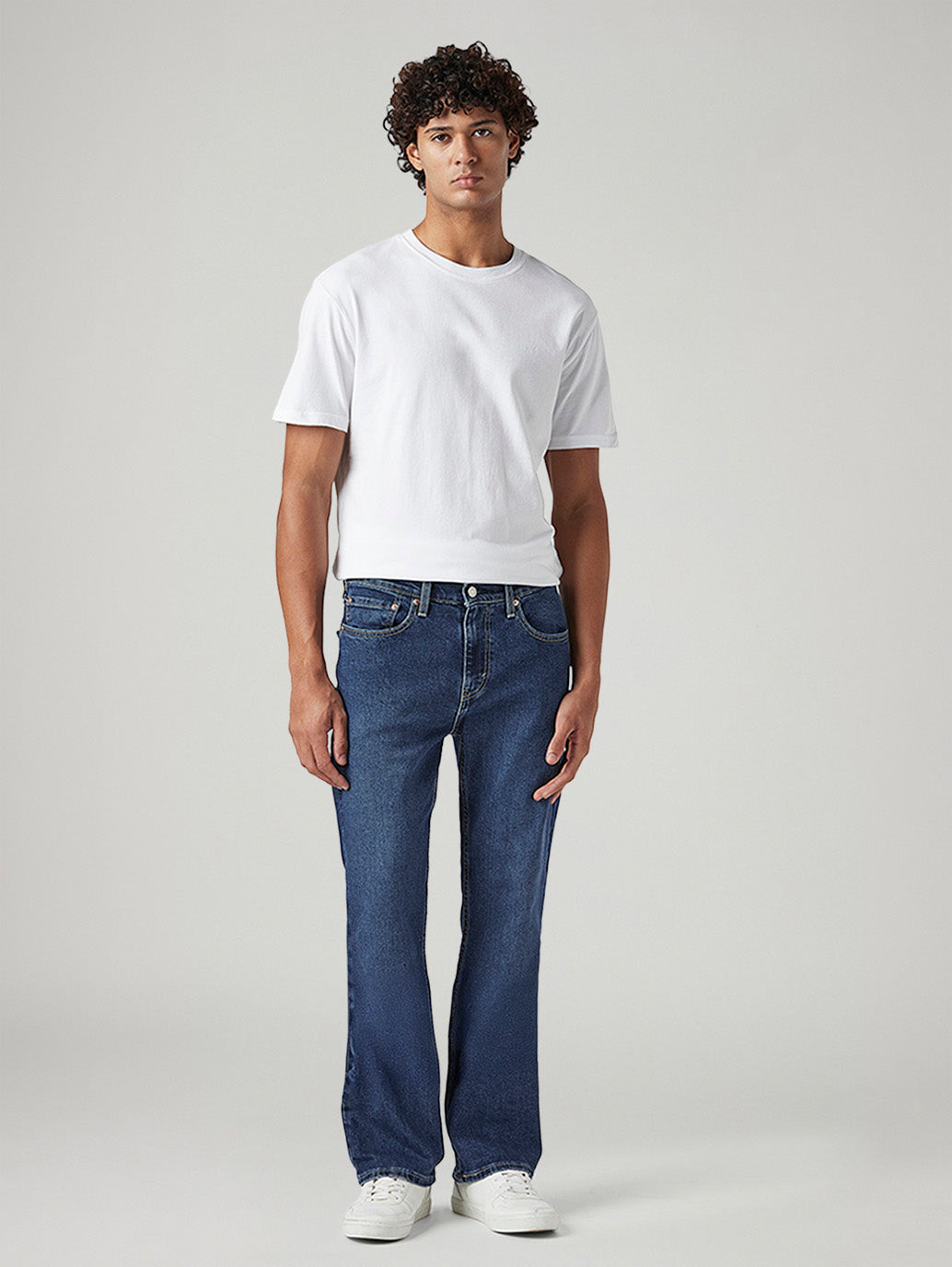 Men's 527 Blue Bootcut Fit Mid Rise Jeans - Front View