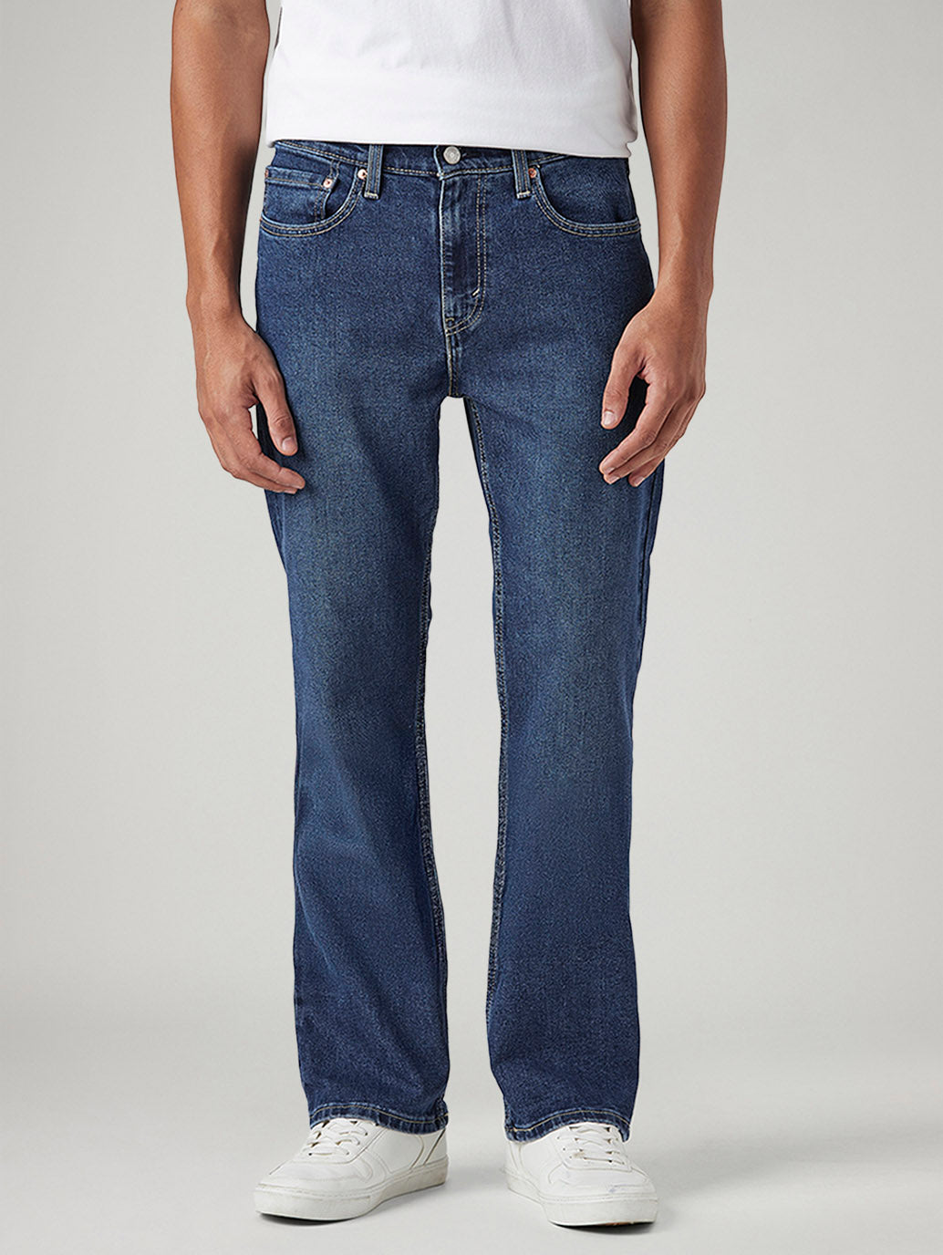 Men's 527 Blue Bootcut Fit Mid Rise Jeans - Front View