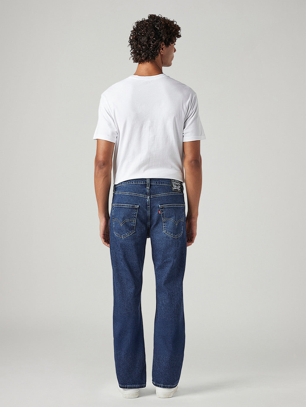 Men's 527 Blue Bootcut Fit Mid Rise Jeans - Back View