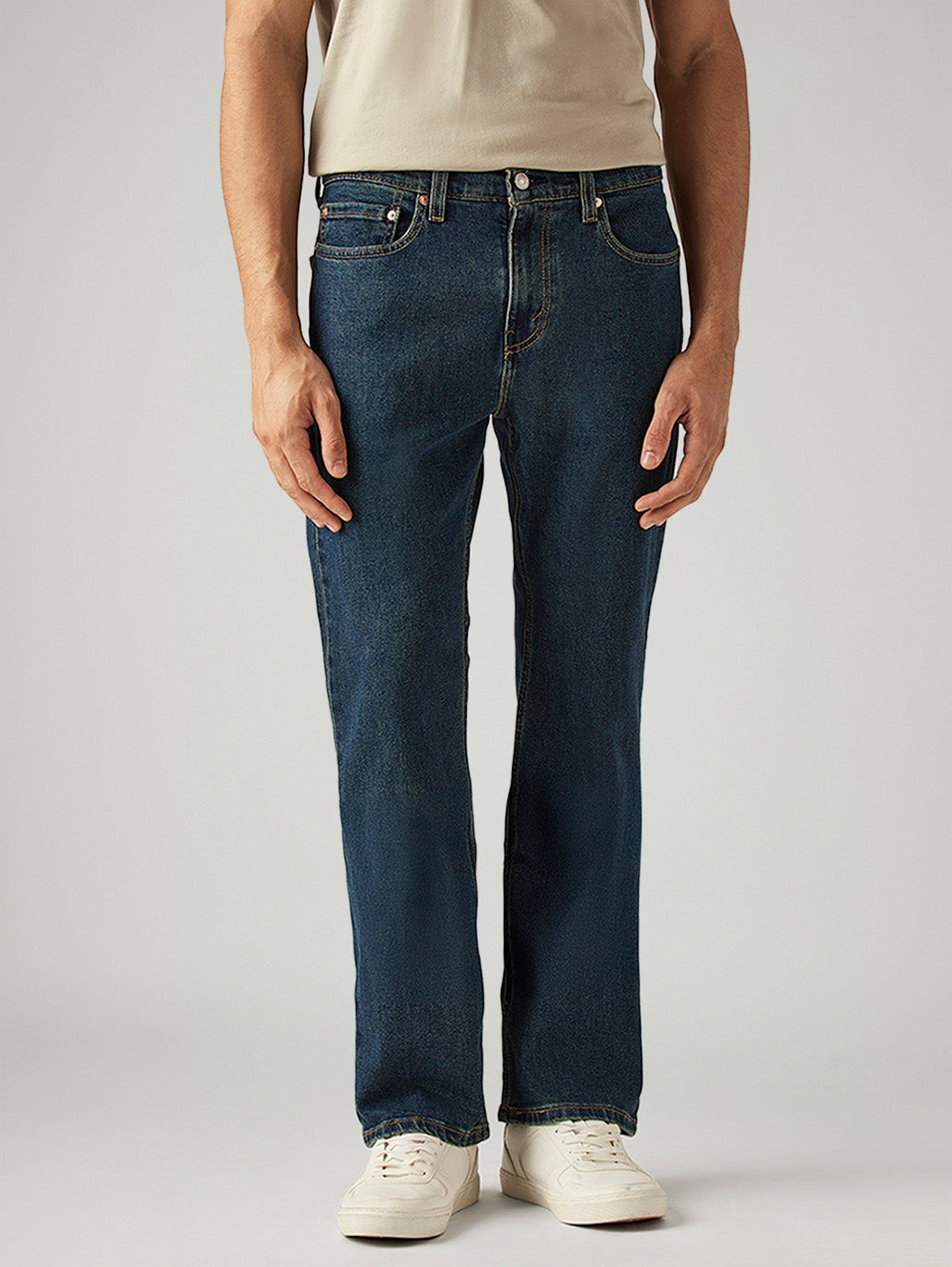 Men's 527 Blue Bootcut Fit Mid Rise Tinted Jeans - Front View