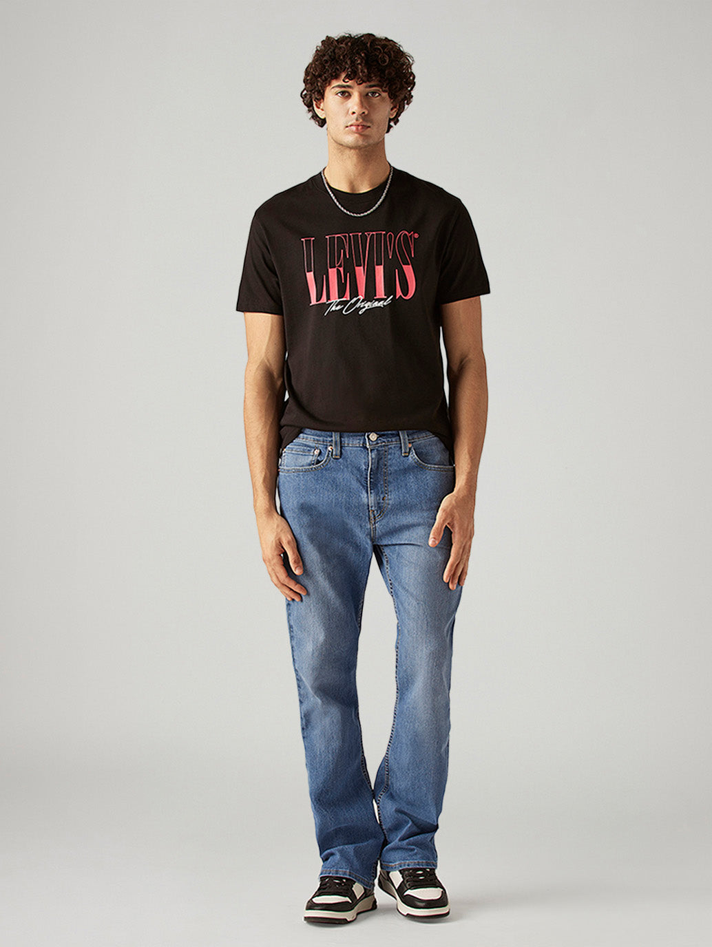 Men's 527 Blue Bootcut Fit Mid Rise Jeans - Styleshot View