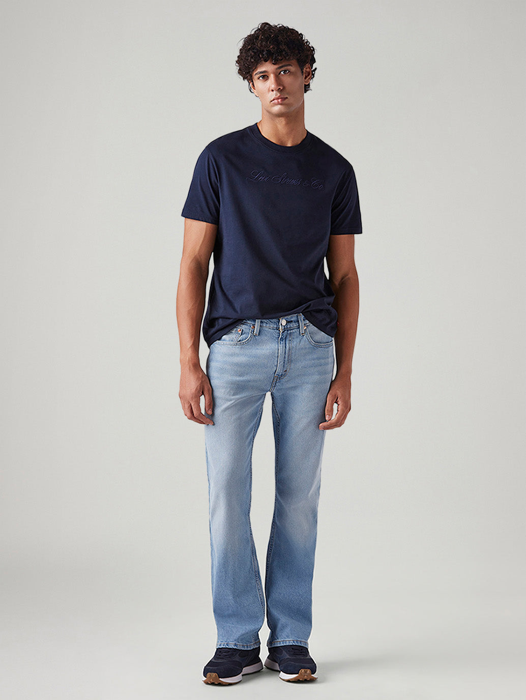 Men's 527 Light Blue Bootcut Fit Mid Rise Jeans - Styleshot View