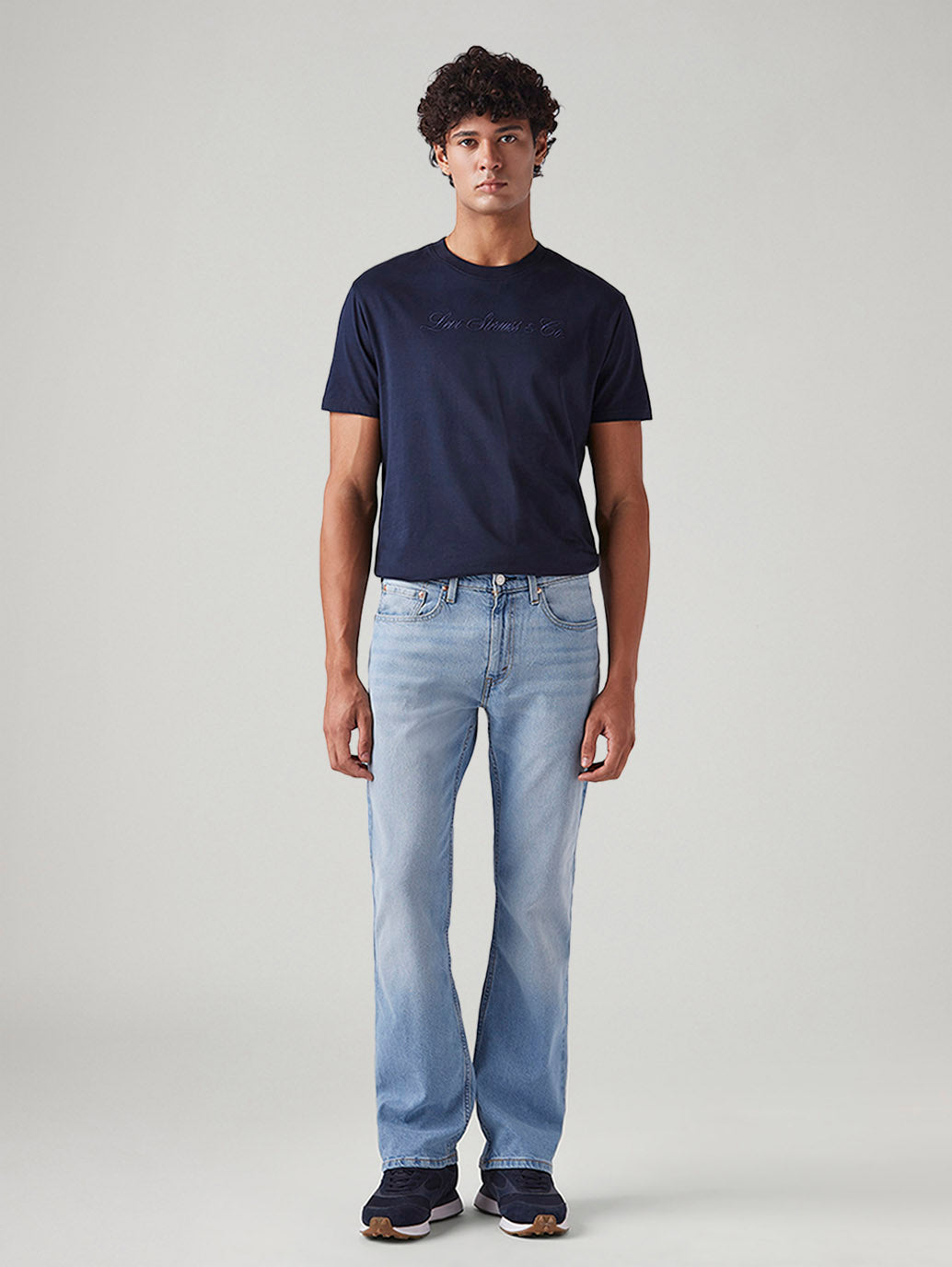 Men's 527 Light Blue Bootcut Fit Mid Rise Jeans - Front View