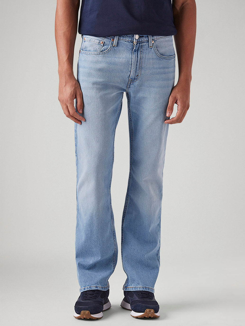 Men's 527 Light Blue Bootcut Fit Mid Rise Jeans - Front View