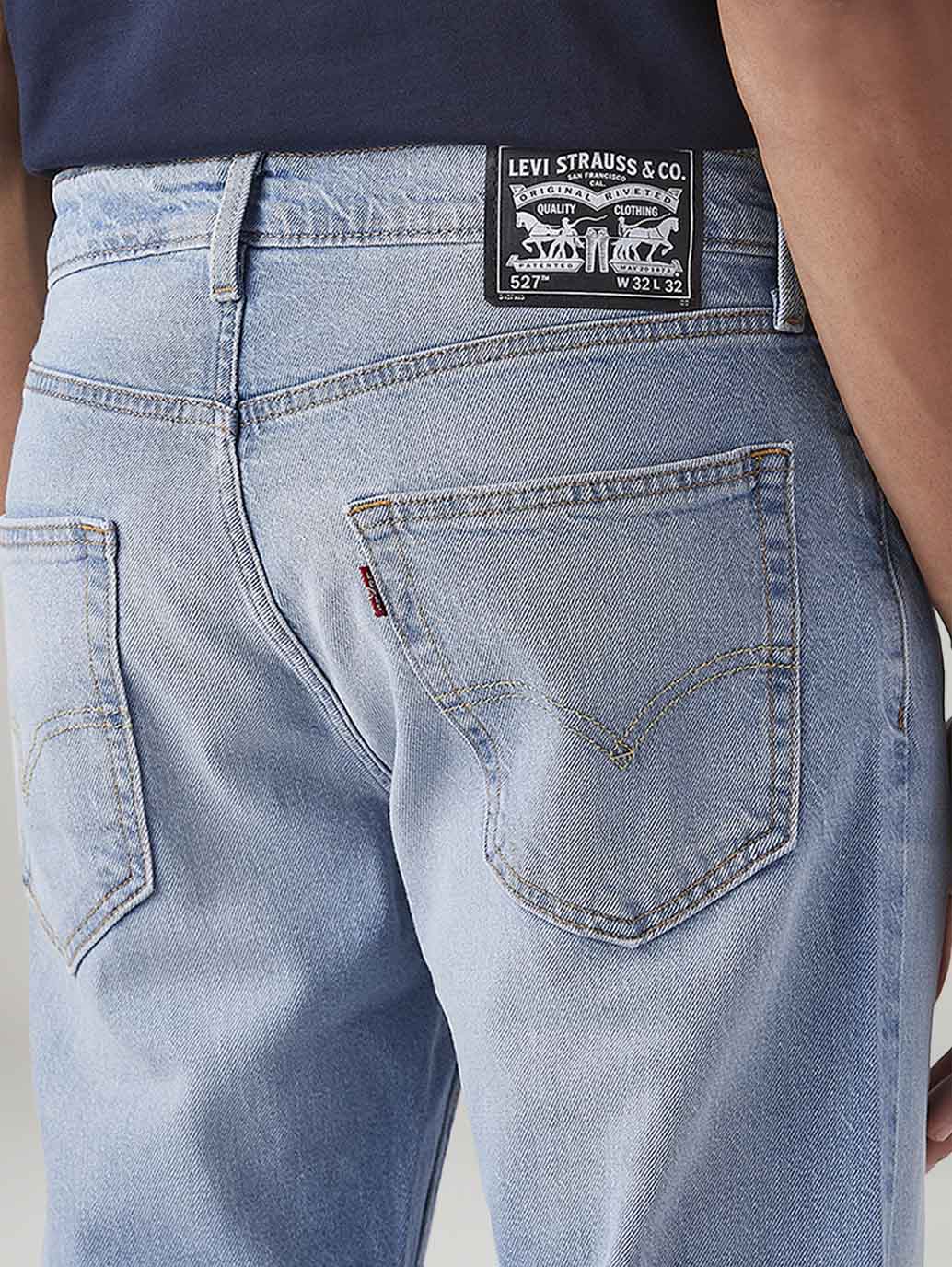 Men's 527 Light Blue Bootcut Fit Mid Rise Jeans - 20 View