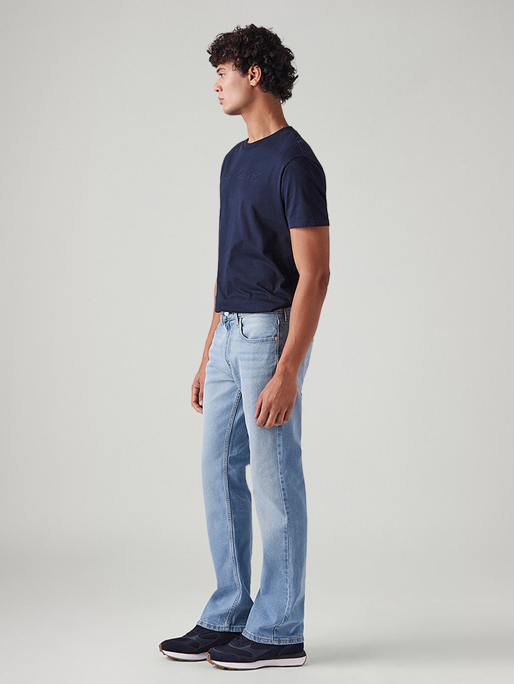 Men's 527 Light Blue Bootcut Fit Mid Rise Jeans - Side View
