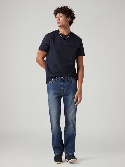 levi's Men's 527 Blue Bootcut Fit Mid Rise Jeans-picture-31