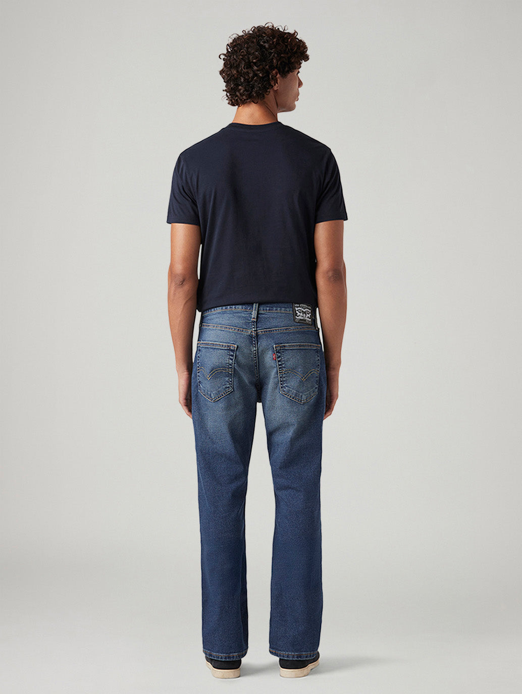 Men's 527 Blue Bootcut Fit Mid Rise Jeans - Back View