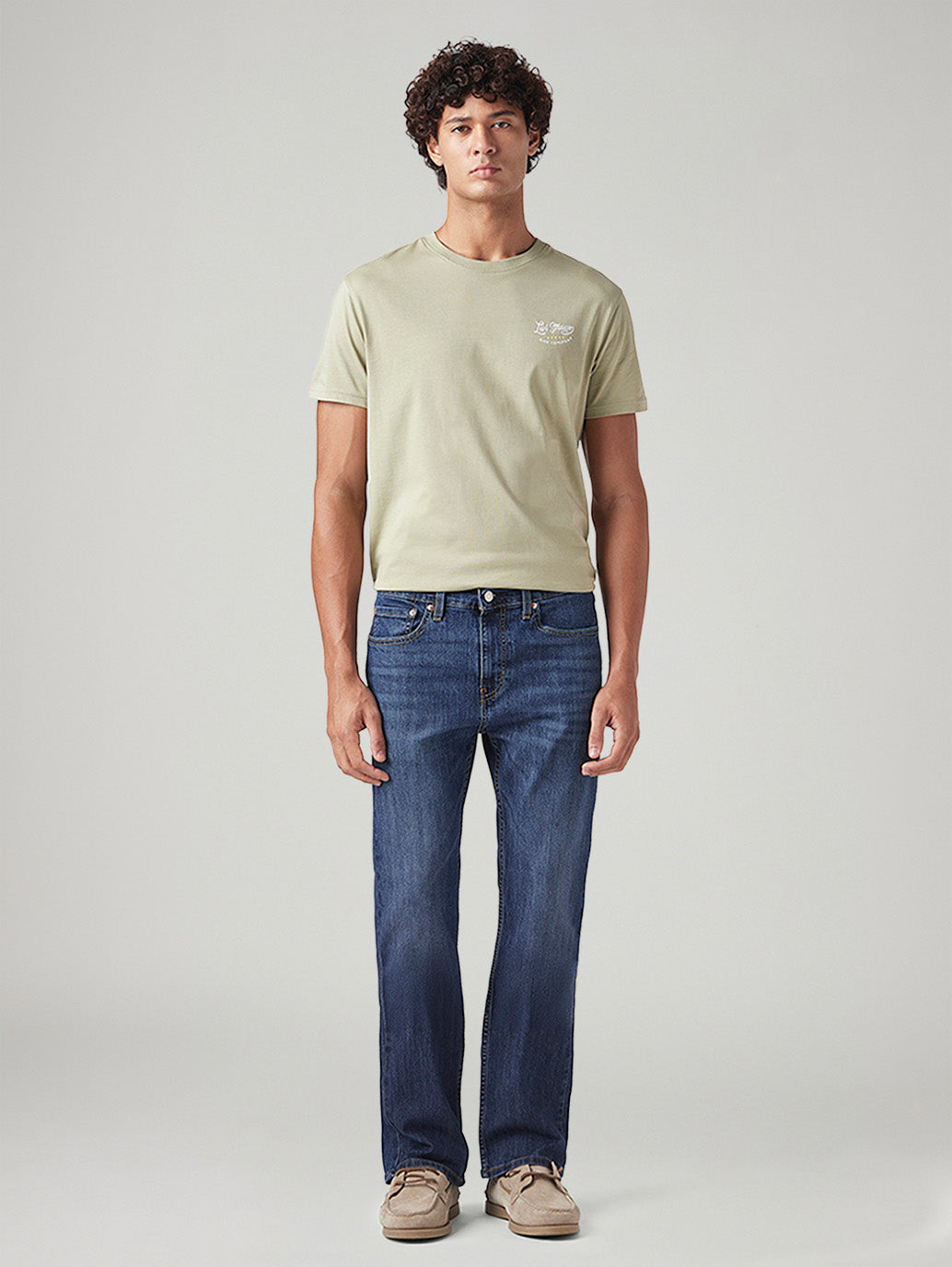 Men's 527 Dark Indigo Bootcut Fit Mid Rise Jeans - Front View