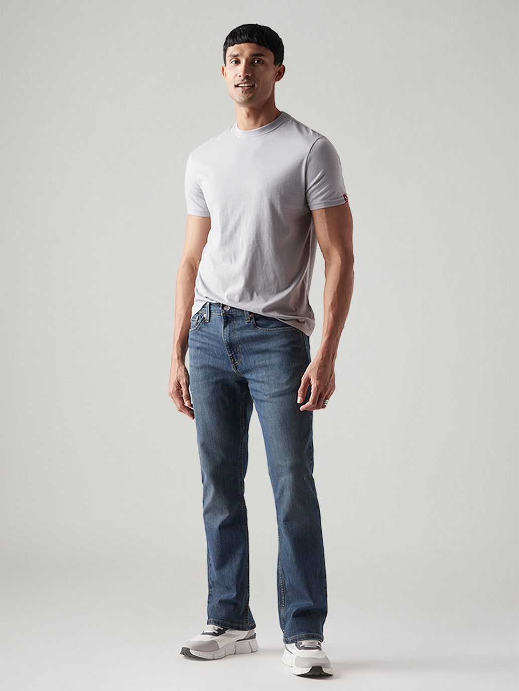 Men's 527 Blue Bootcut Fit Mid Rise Jeans - Styleshot View