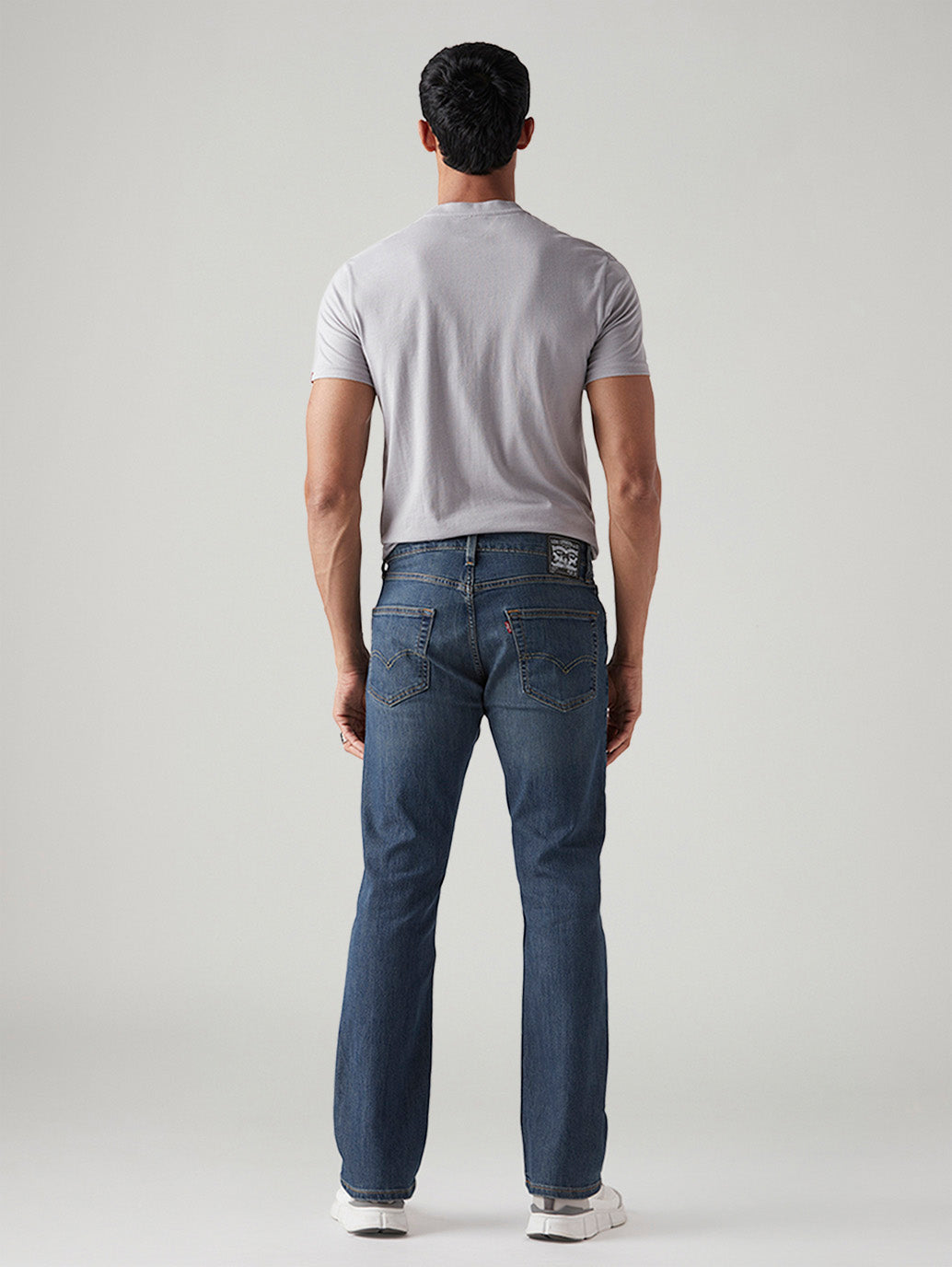 Men's 527 Dark Indigo Bootcut Fit Mid Rise Tinted Jeans - Back View