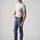 Men's 527 Blue Bootcut Fit Mid Rise Jeans - Side View
