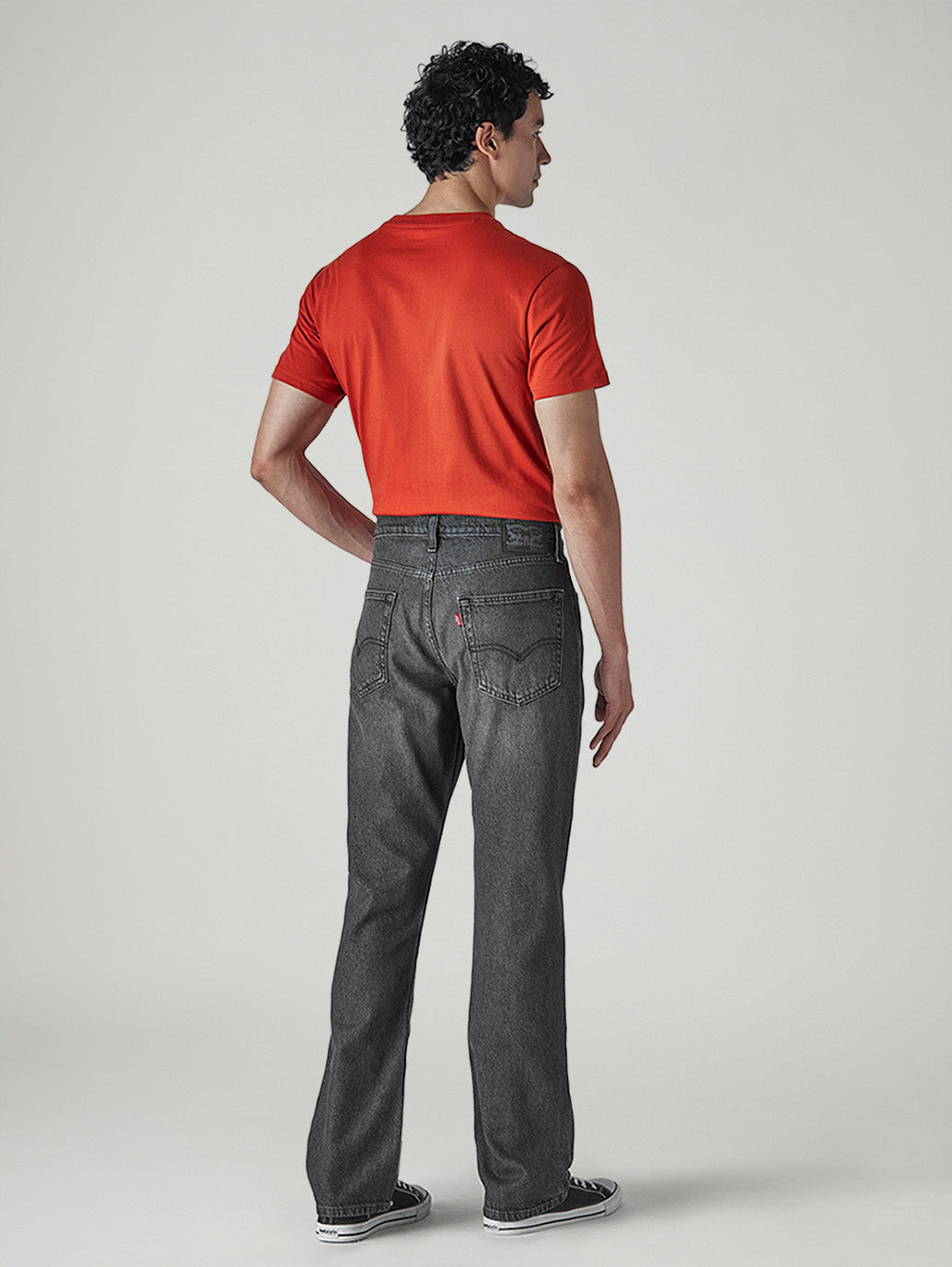 Men's 527 Charcoal Grey Bootcut Fit Mid Rise Jeans - Back View