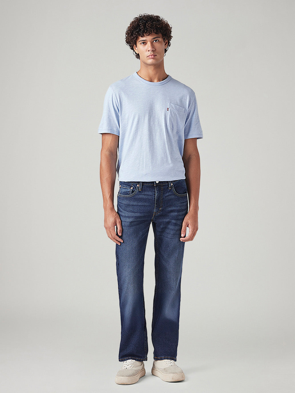 Men's 527 Med Indigo Bootcut Fit Mid Rise Tinted Jeans - Front View