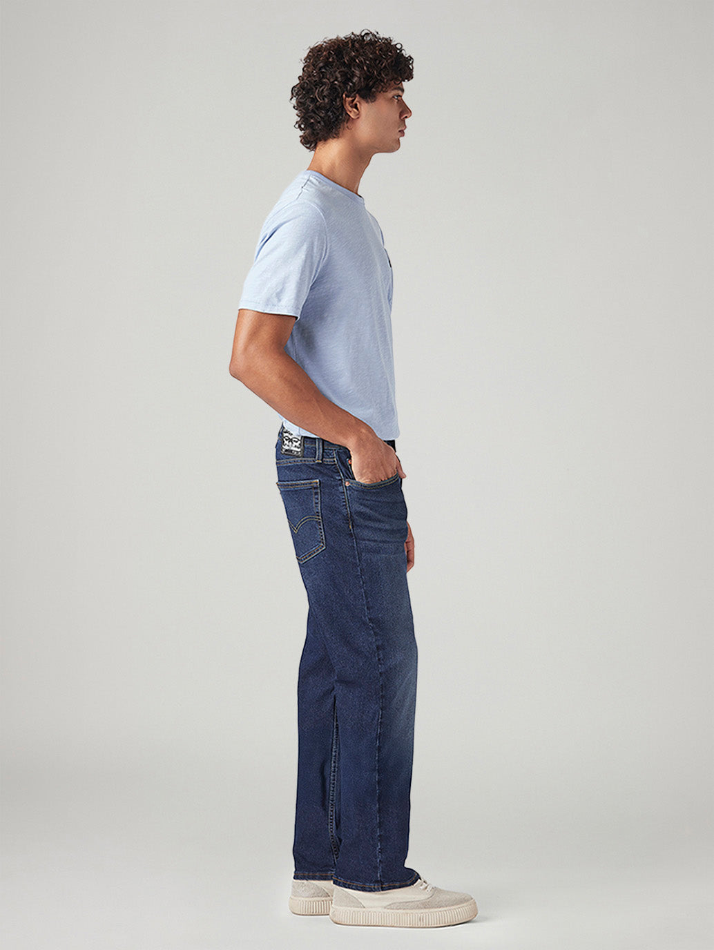 Men's 527 Med Indigo Bootcut Fit Mid Rise Tinted Jeans - Side View