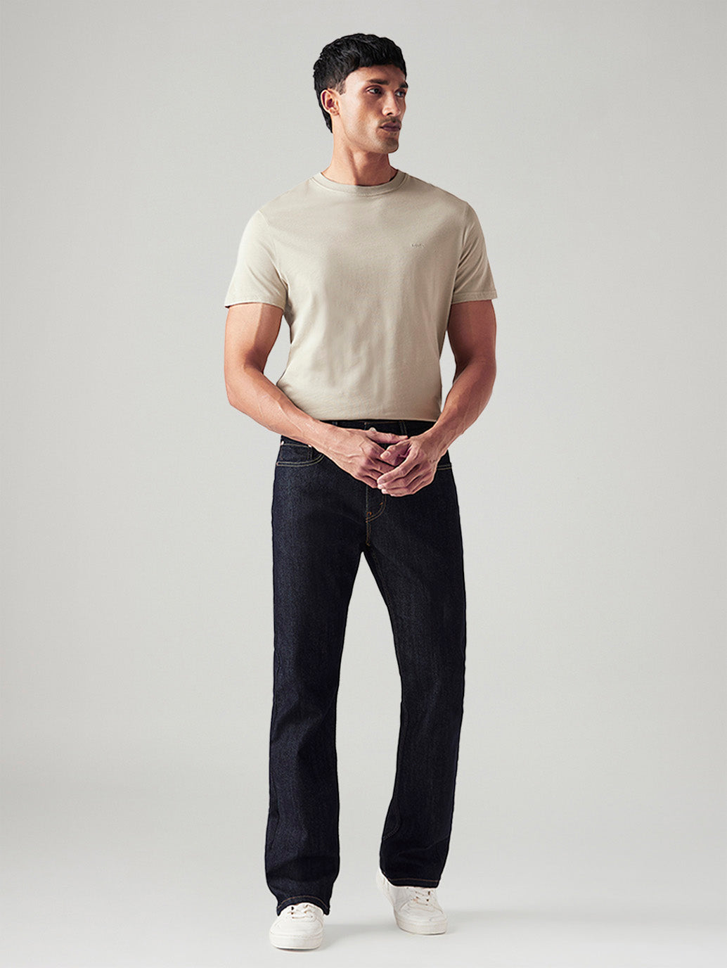 Men's 527 Navy Bootcut Fit Mid Rise Jeans - Front View