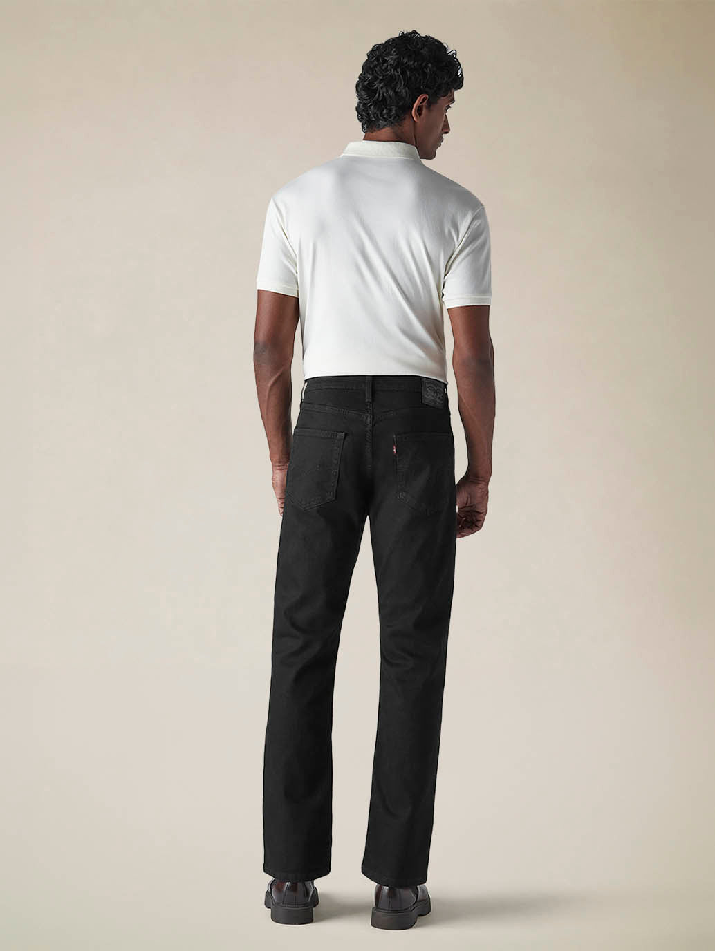 Mens 527 Mid Rise Bootcut Fit Cotton Stretch Blend Jeans - Back View