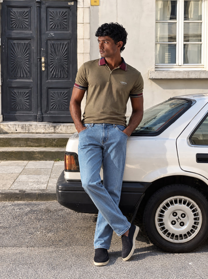 Mens 527 Mid Rise Bootcut Fit Cotton Stretch Blend Jeans