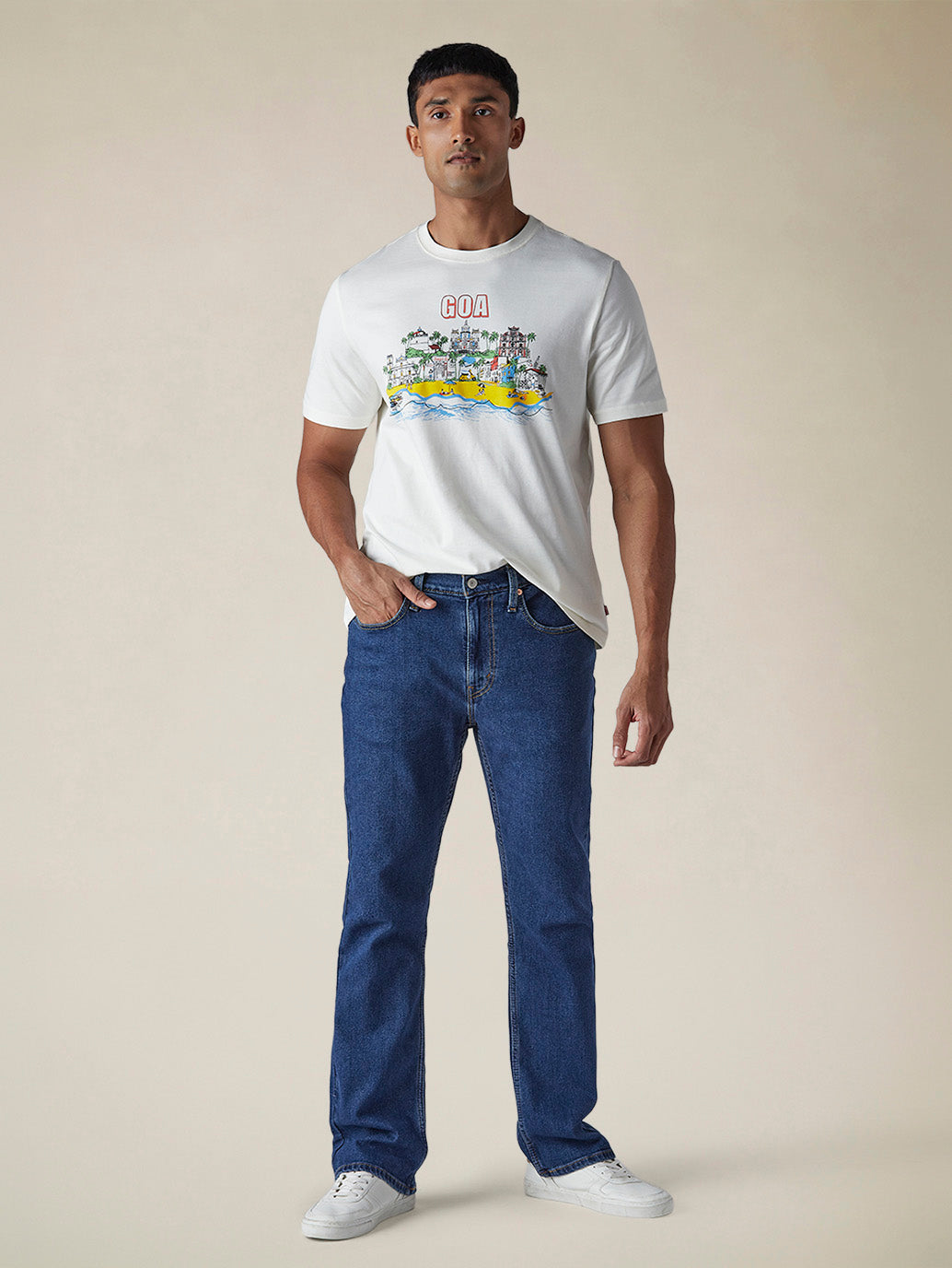 Mens 527 Mid Rise Bootcut Fit Cotton Stretch Blend Jeans