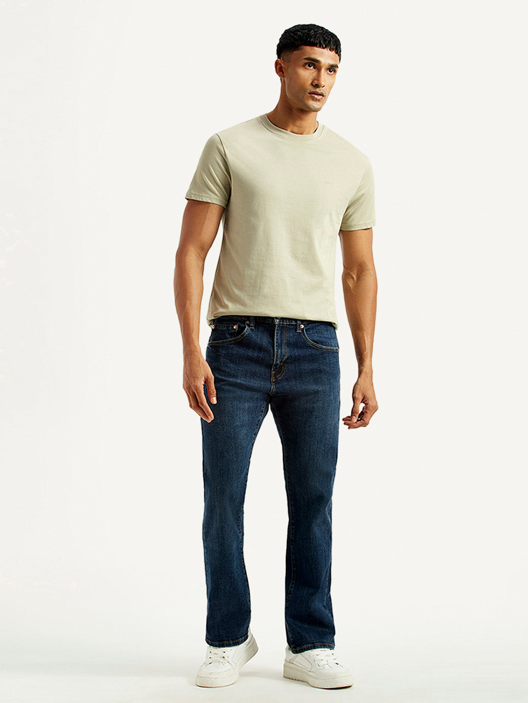 Men's 517 Dark Indigo Bootcut Fit Mid Rise Jeans - Front View