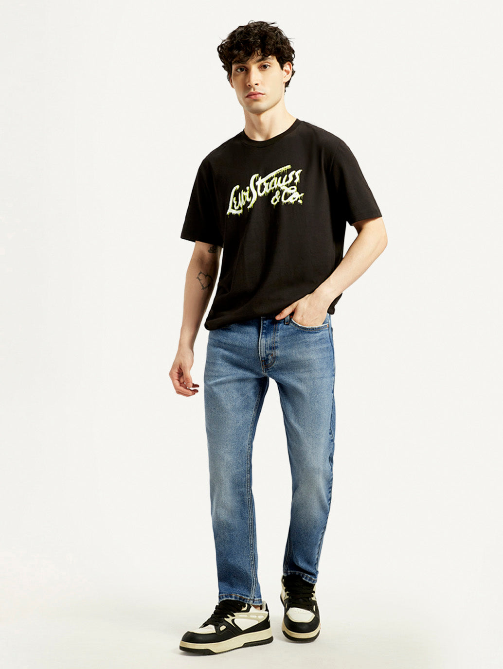 Men's 517 Med Indigo Bootcut Fit Mid Rise Jeans - Styleshot View