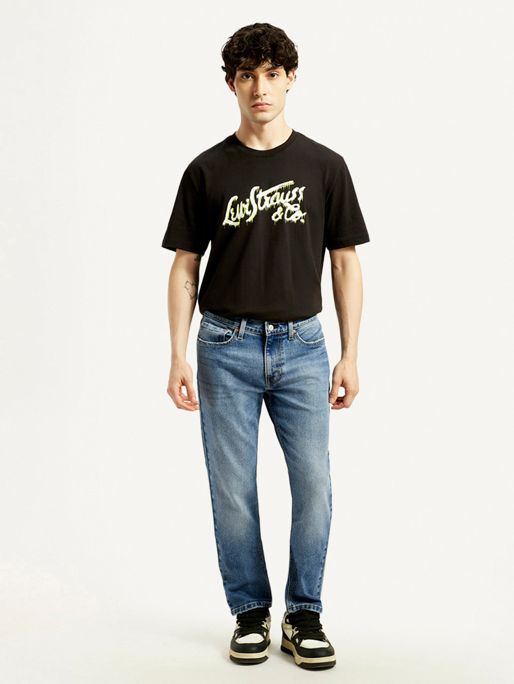 Men's 517 Med Indigo Bootcut Fit Mid Rise Jeans - Front View