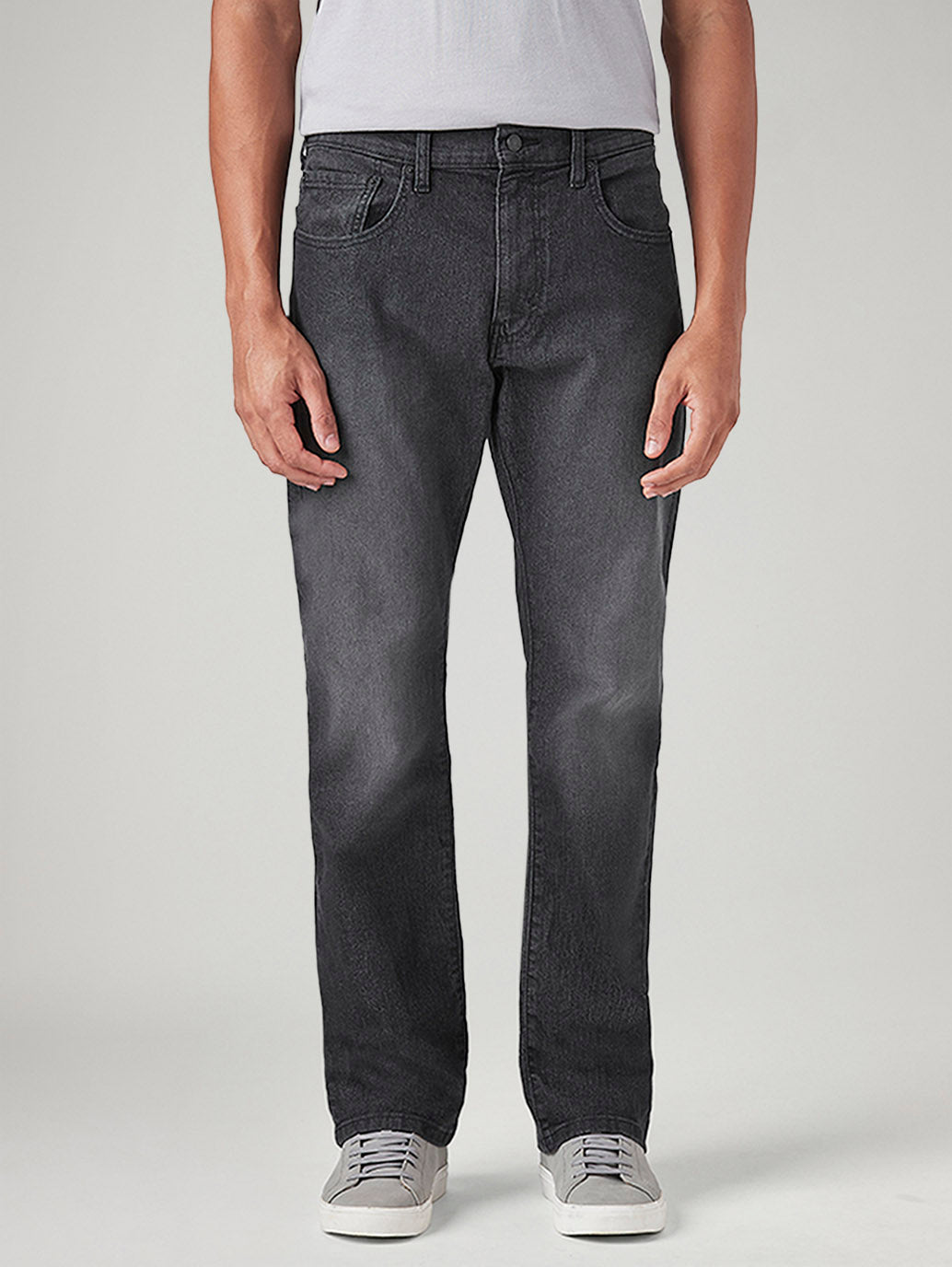 Men's 517 Charcoal Grey Bootcut Fit Mid Rise Jeans - Front View