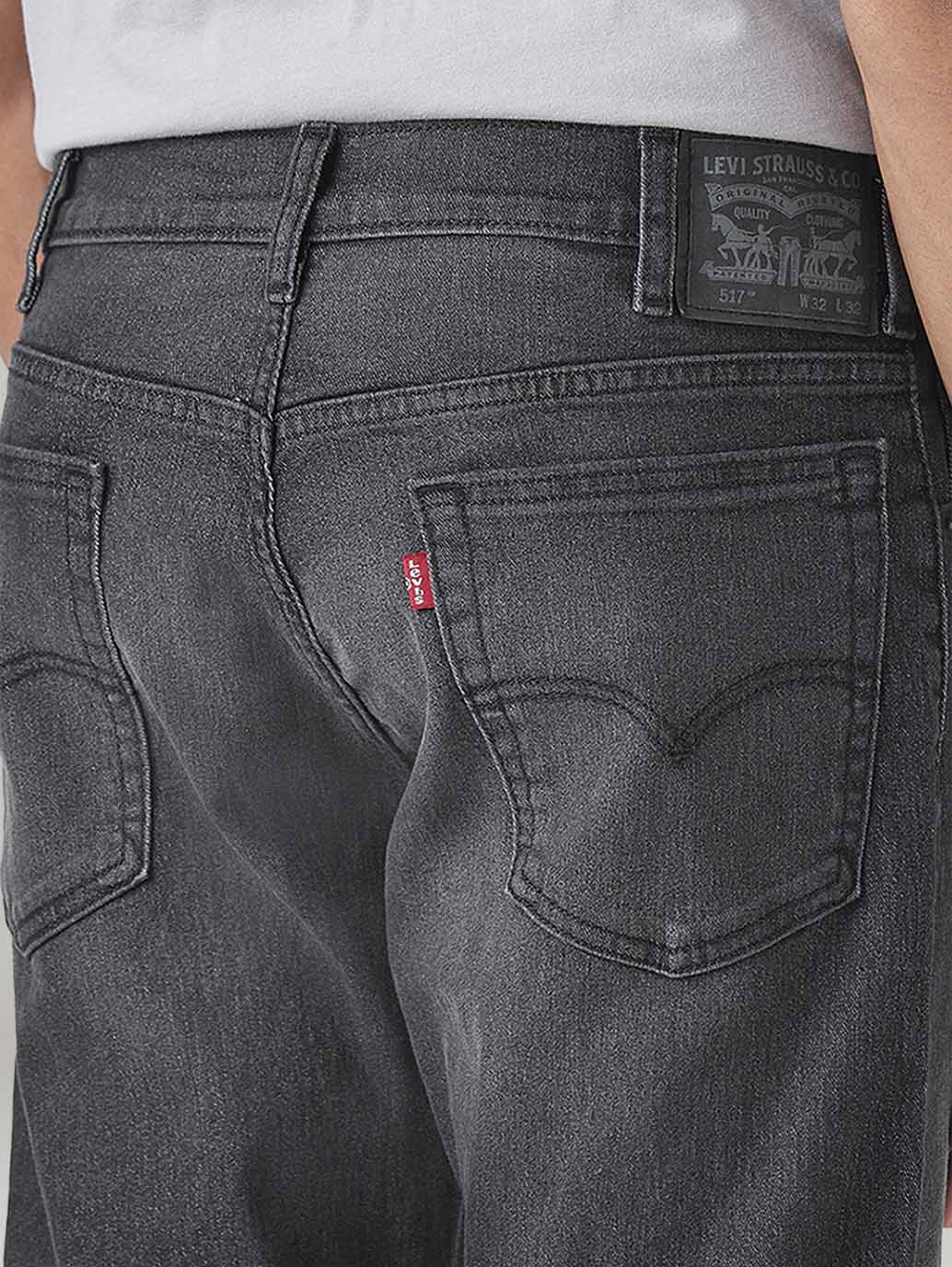 Men's 517 Charcoal Grey Bootcut Fit Mid Rise Jeans - 20 View